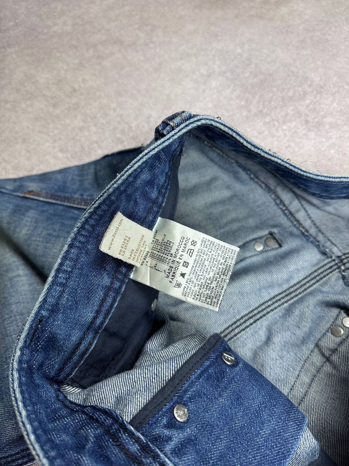 Diesel Vintage 90s Diesel Avantgarde Grunge Y2K Jeans 34 Size US 34 / EU 50 - 11 Thumbnail