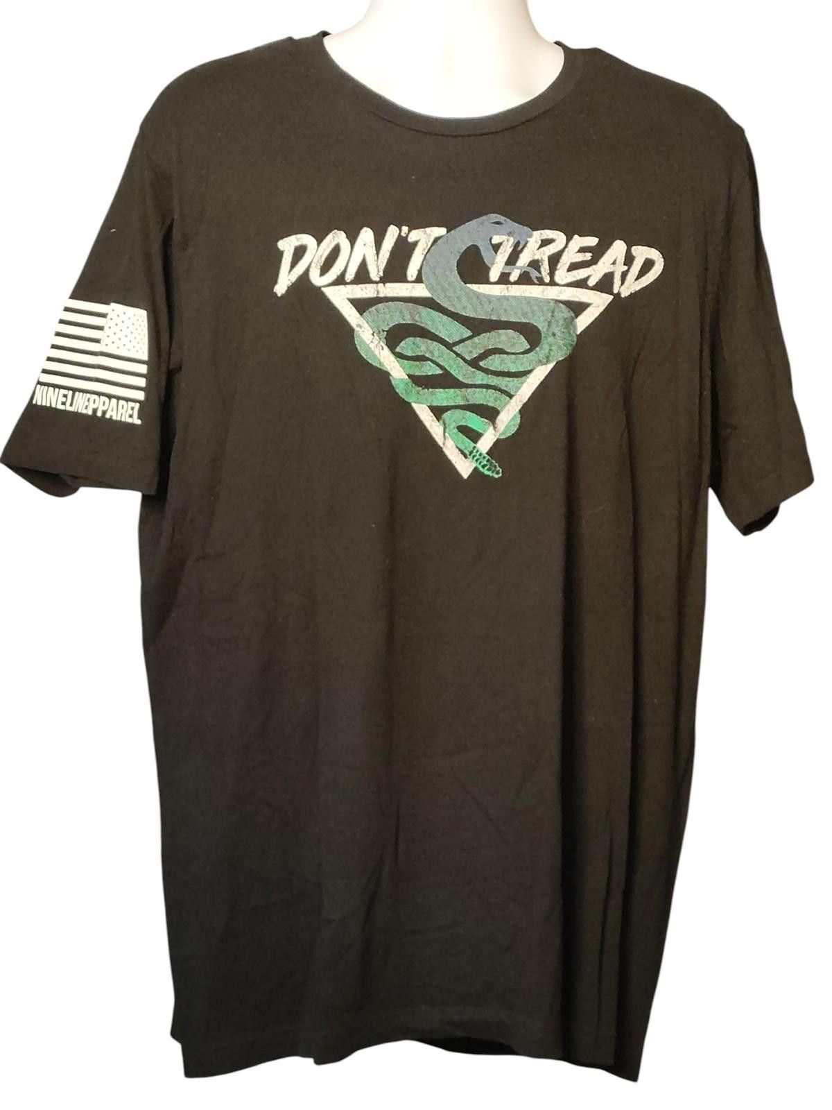 Nine Lives Men's Black 'Don't Tread' Graphic T-Shirt Size US XXL / EU 58 / 5 - 3 Thumbnail