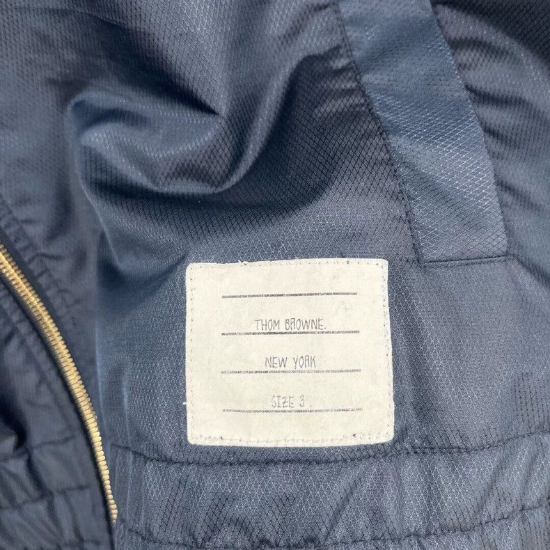 Thom Browne Thom browne Dark blue sleeve-labeled zipper jacket 2504-Nex Size US L / EU 52-54 / 3 - 3 Thumbnail