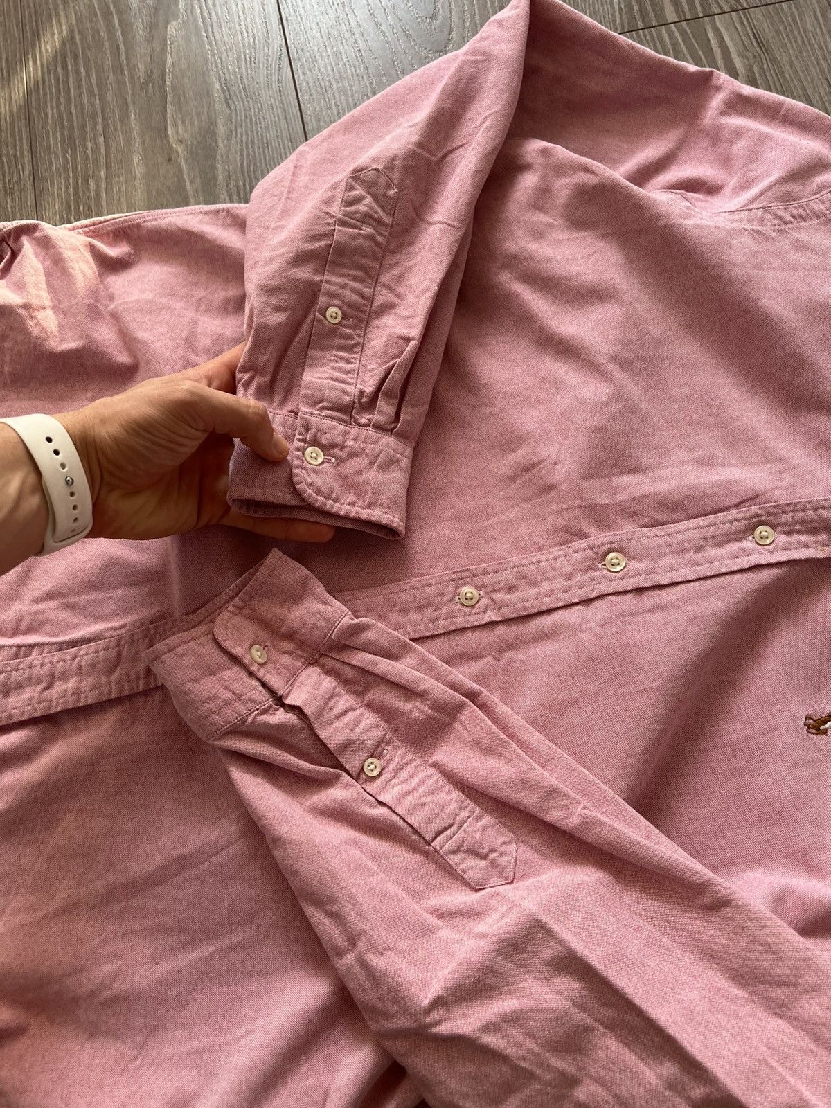 Polo Ralph Lauren × Ralph Lauren ‼️Polo Ralph Lauren RRL Coloured Logo Pink Luxury Shirt‼️ Size US L / EU 52-54 / 3 - 16 Thumbnail