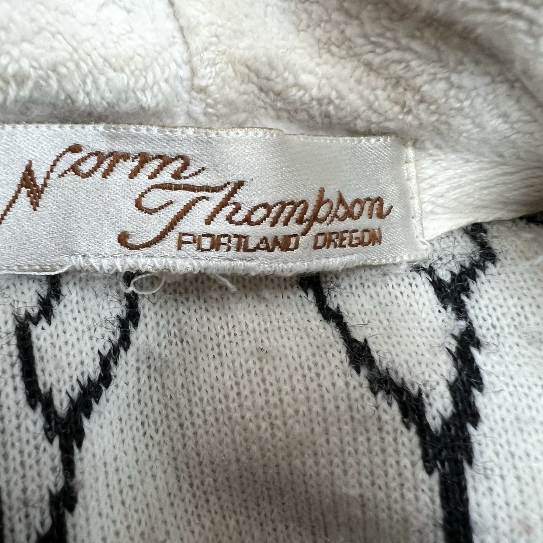 Jim Thompson Norm Thompson Cardigan Women 2XL Multicolor Geometric Knit Sherpa Tree Art Winter Womens Size XXL / US 16-18 / IT 52-54 - 7 Thumbnail