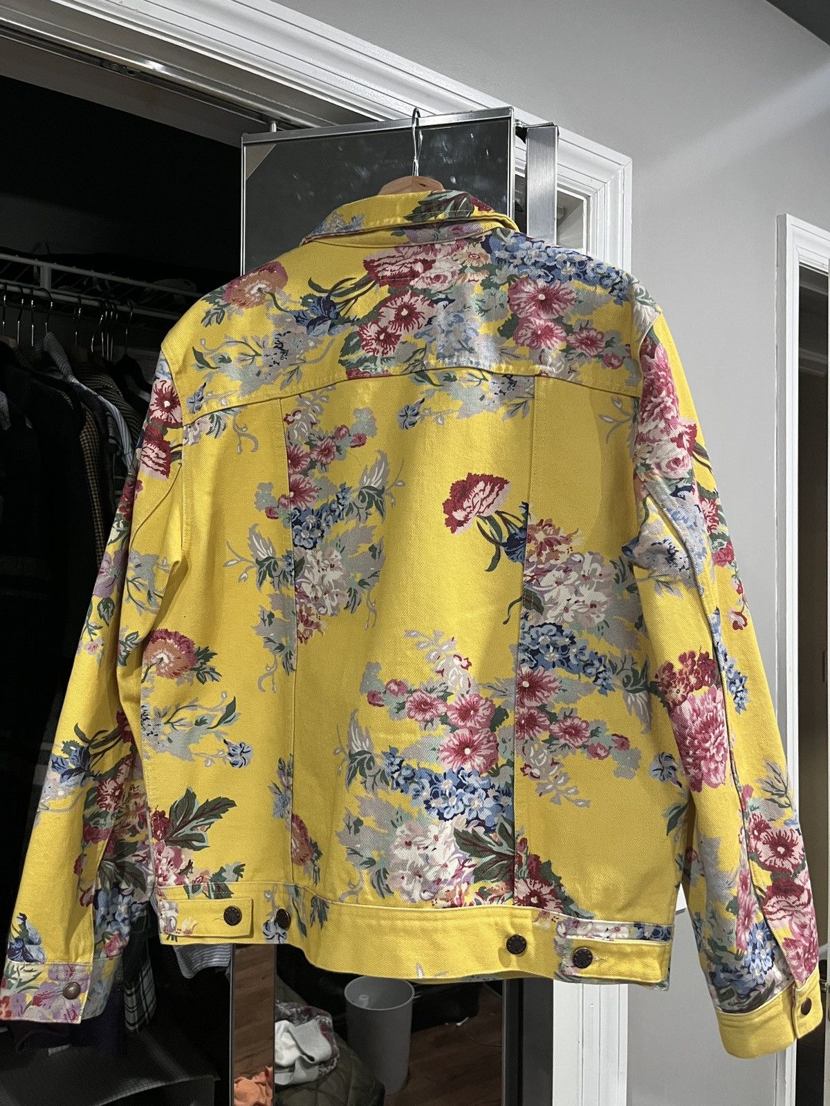 Noah Noah Sample Floral Print Denim Jacket Size US L / EU 52-54 / 3 - 2 Thumbnail