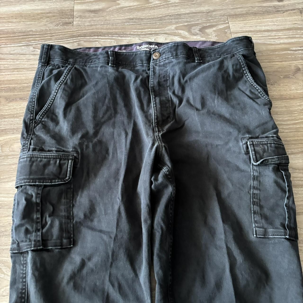 Japanese Brand Crazy Vintage Y2K/2000s Grunge Black Skater Cargo Pants! 42x29 Size US 42 / EU 58 - 5 Thumbnail