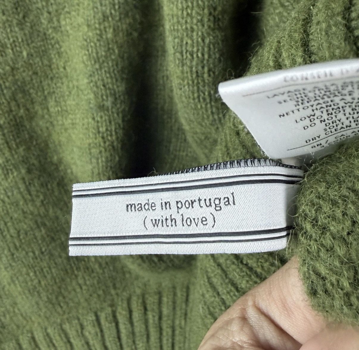 AMI Ami Alexandre Mattiussi Sweater Mens Large Green Alpaca Size US L / EU 52-54 / 3 - 4 Thumbnail