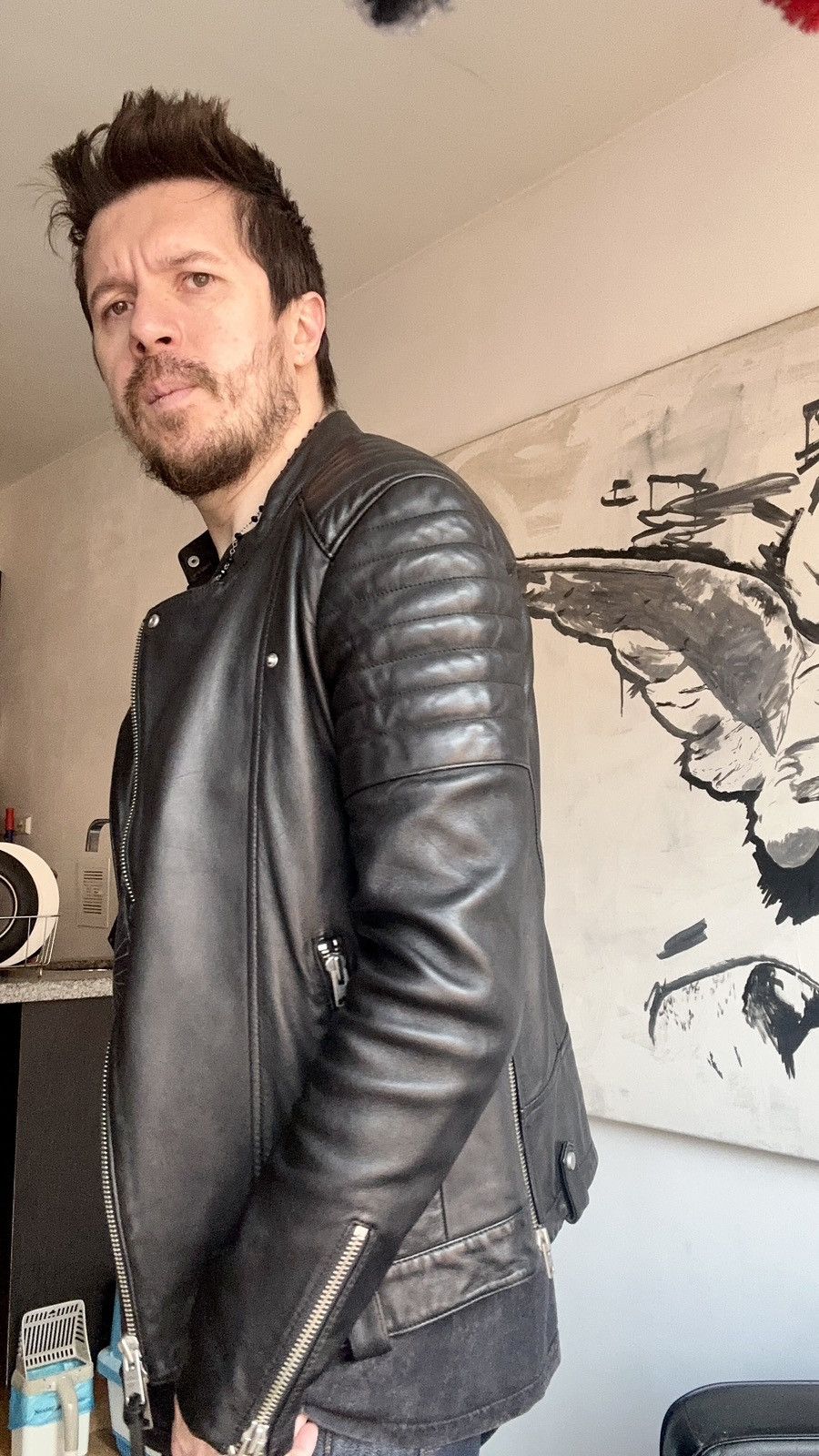 Allsaints Allsaints Leather Jacket Jasper Biker Black XS Size US XS / EU 42 / 0 - 14 Thumbnail