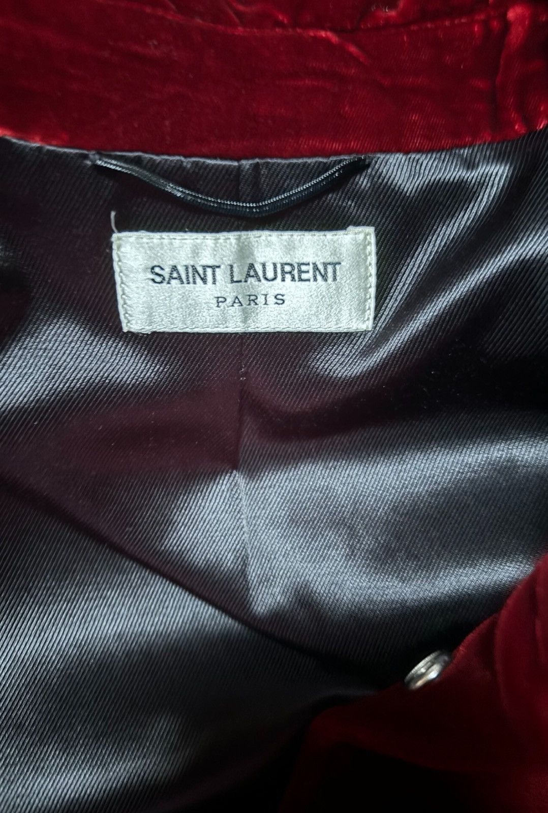 Saint Laurent Paris Saint Laurent SLP 2016FW Wine Red Velvet Musical Note Jacket Size US S / EU 44-46 / 1 - 3 Thumbnail