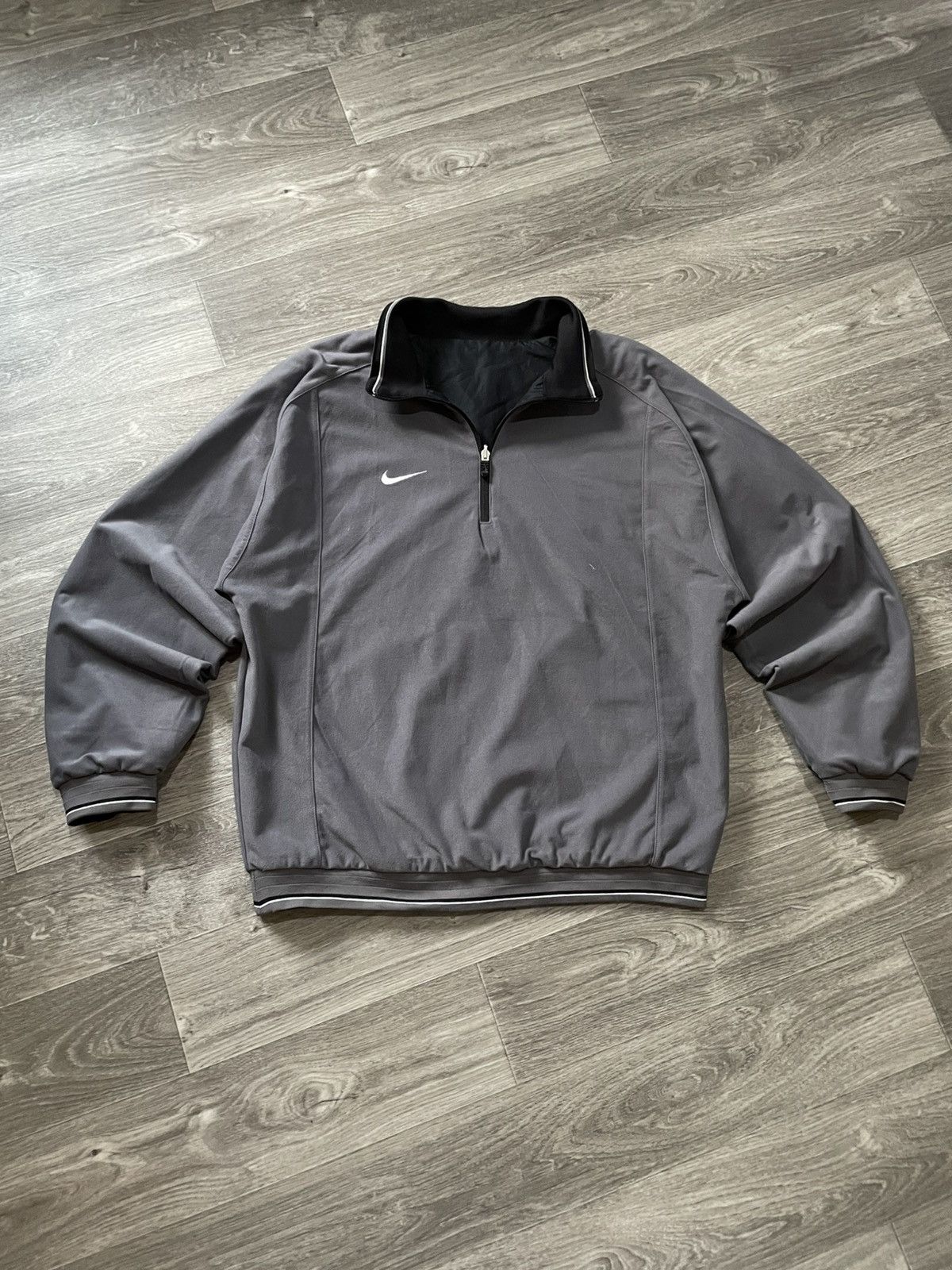 Nike Vintage Nike Nylon Reversible 2 Sides Pullover 1/3 Zip 90s Size US L / EU 52-54 / 3 - 2 Thumbnail