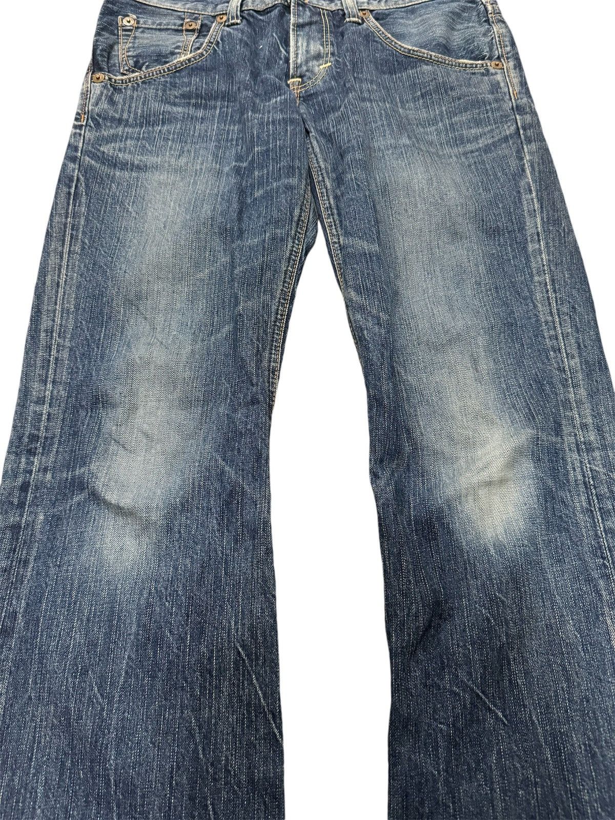 Vintage Edwin 503 Blue Trip Flare Jeans