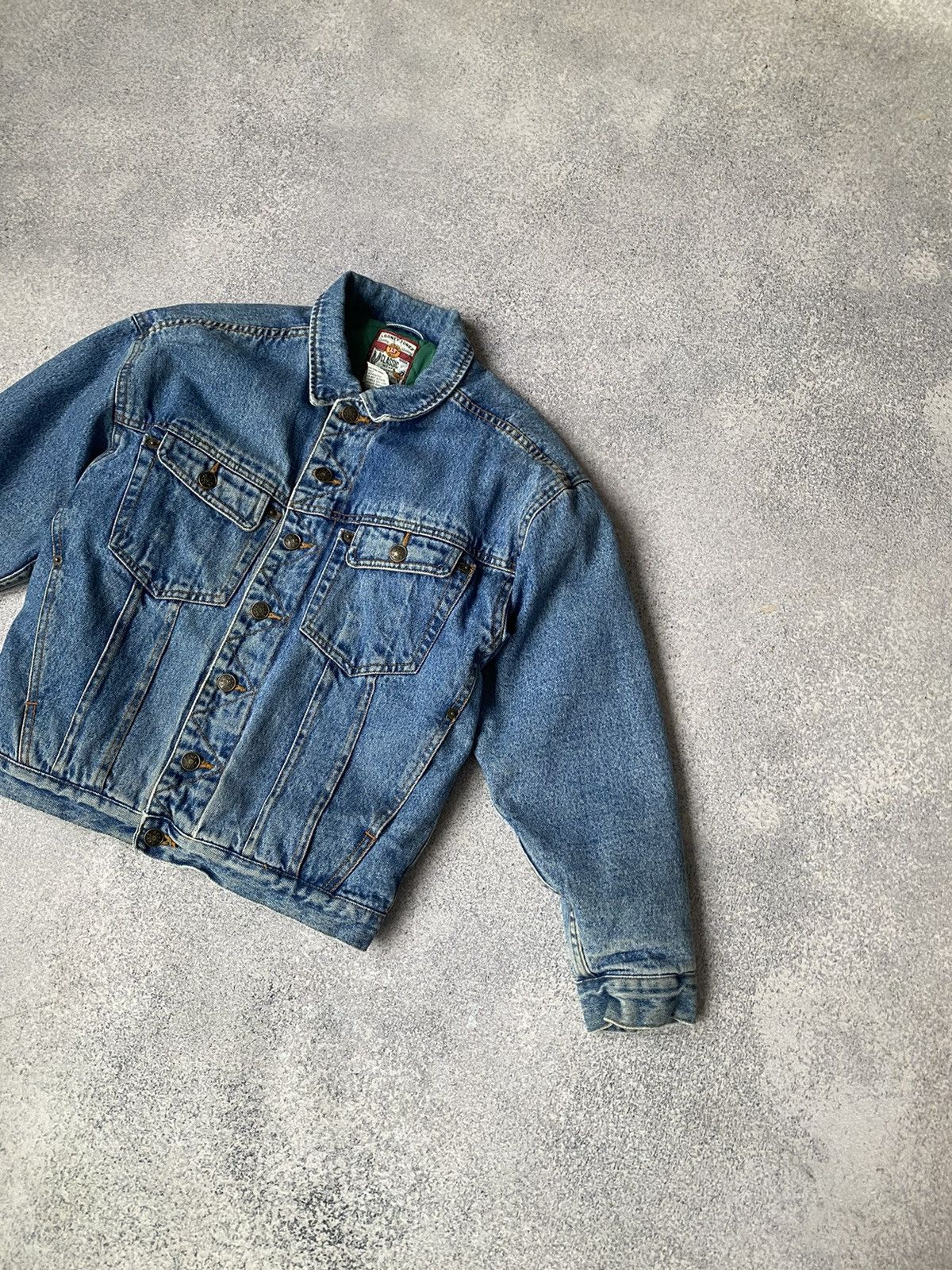 Vintage × Warner Bros VTG 90s Looney Tunes Warner Bros Acme Trading Jean Jacket Size US S / EU 44-46 / 1 - 5 Thumbnail
