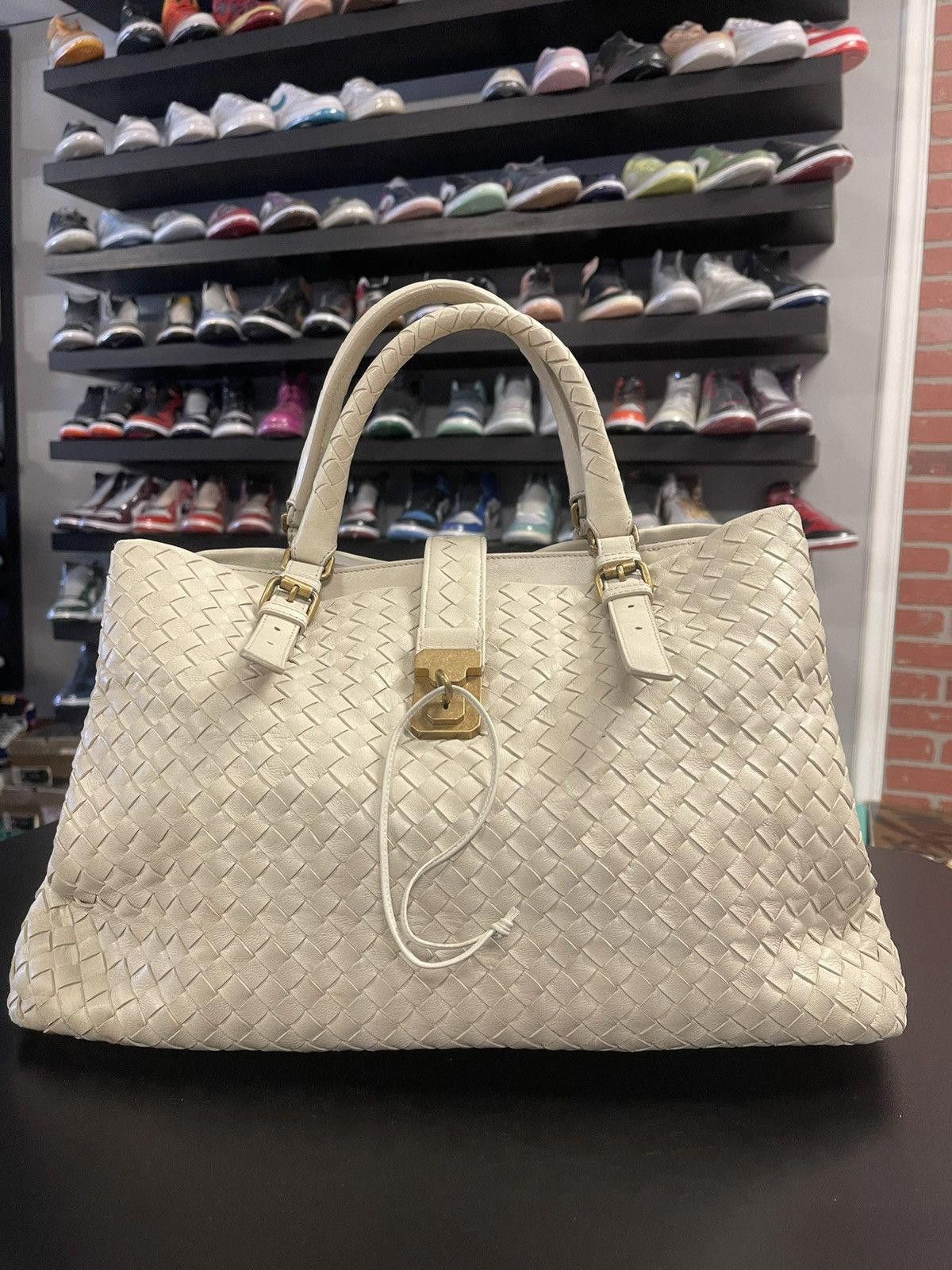 Bottega Veneta Bottega Venta Nappa Intrecciato Medium Roma Tote Marmo Size ONE SIZE - 1 Thumbnail