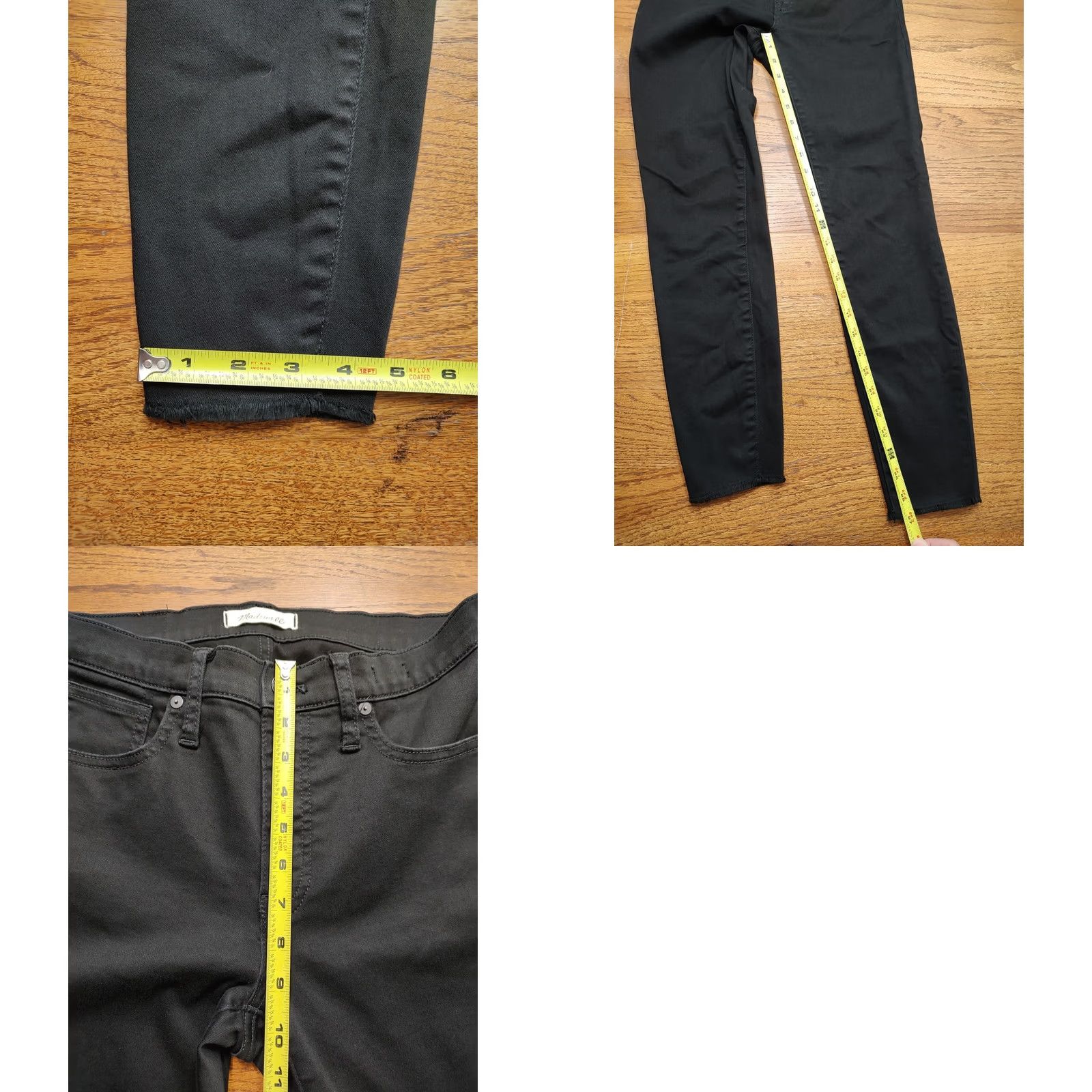 Madewell Madewell Jeans Skinny High Rise Denim Black 28x27 Womens Regular Cotton Blend 5-Pocket JuN 27 Inseam Size 28" / US 6 / IT 42 - 8 Thumbnail