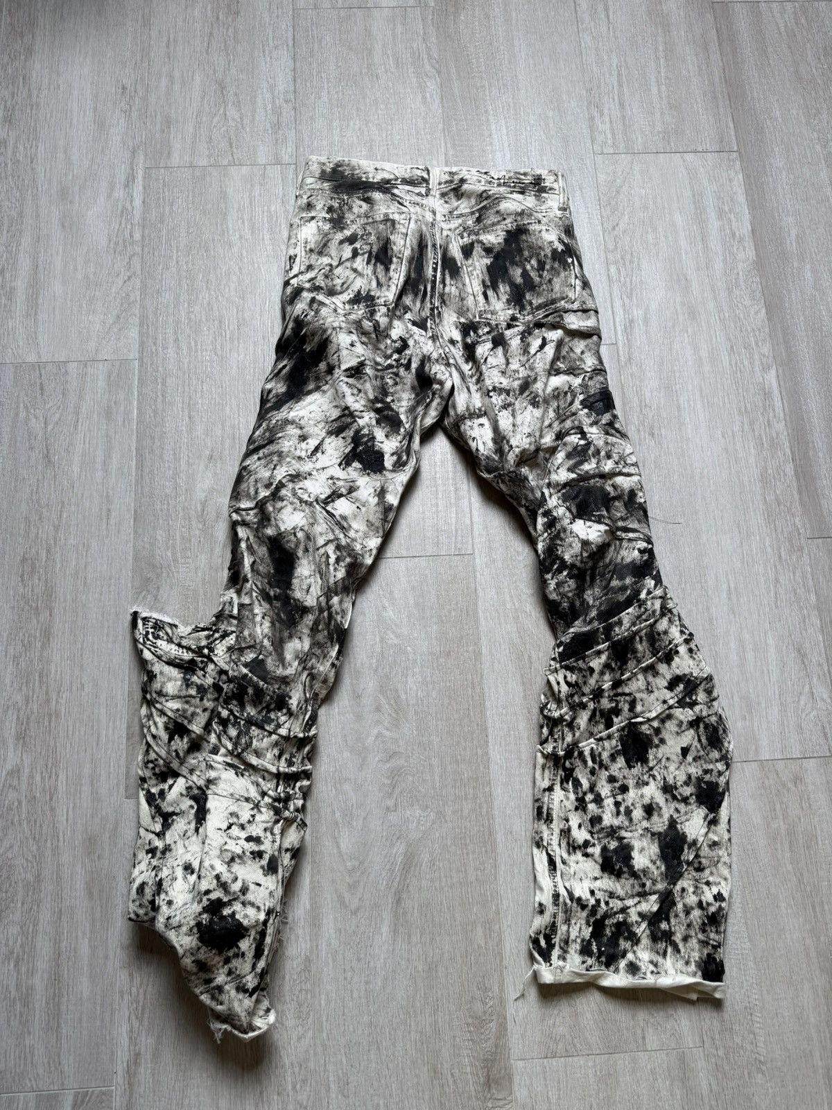 Hubane Hubane White and Black Denim Jeans Size US 34 / EU 50 - 5 Thumbnail