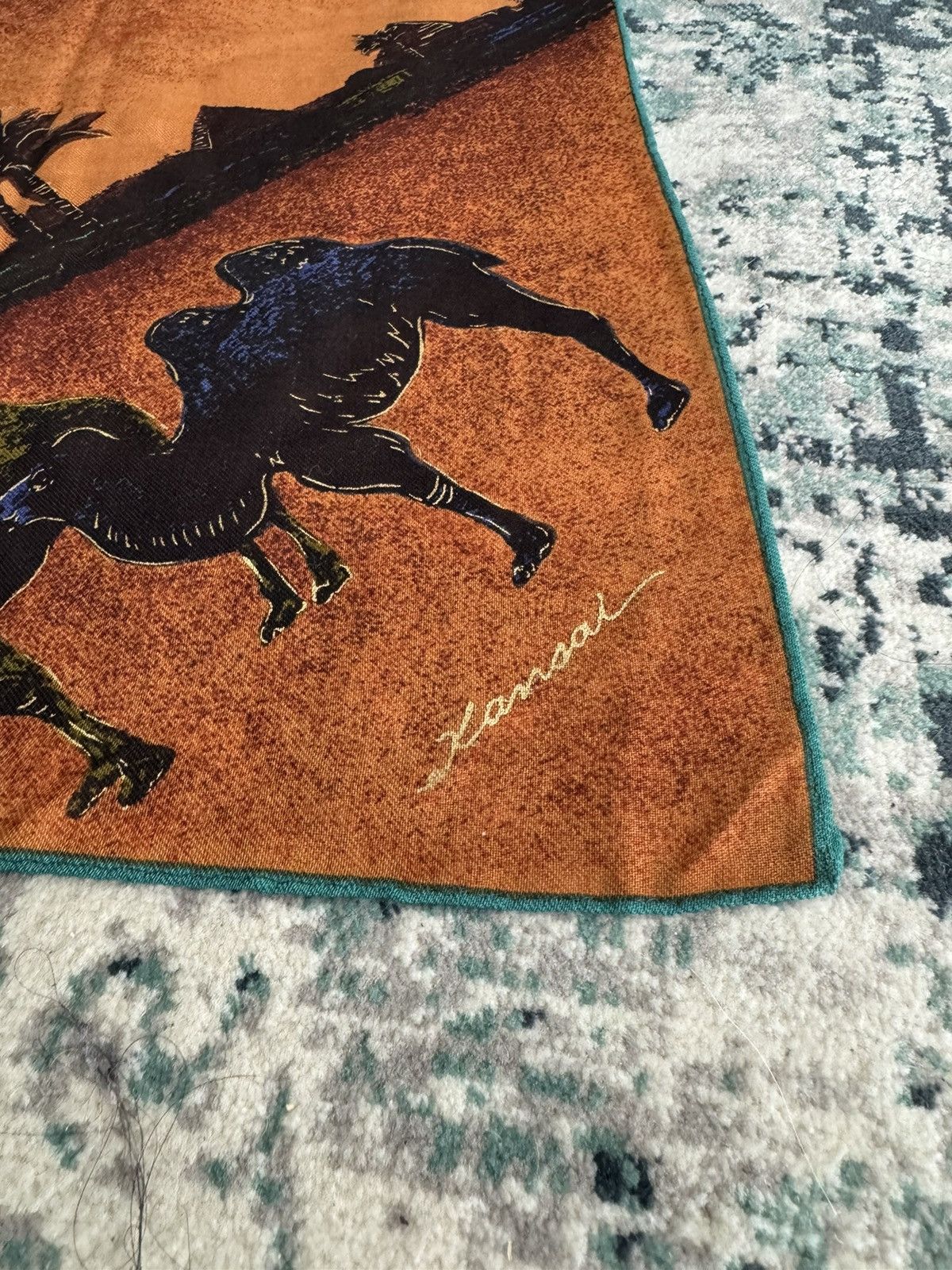 Kansai Yamamoto × Vintage KANSAI YAMAMOTO DESERT MOTOVE WOOL SCARF Size ONE SIZE - 4 Thumbnail