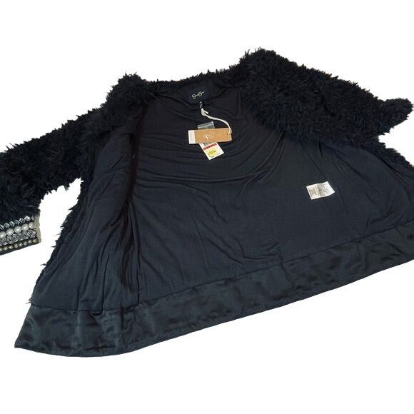Jessica Simpson Jessica Simpson Kassidy Embellished Faux-Shearling Black Stu Size XS / US 0-2 / IT 36-38 - 9 Thumbnail