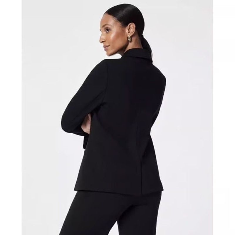 Spanx NWT Spanx Perfect Asymmetrical Tailored Classic Black Blazer Size S / US 4 / IT 40 - 3 Thumbnail