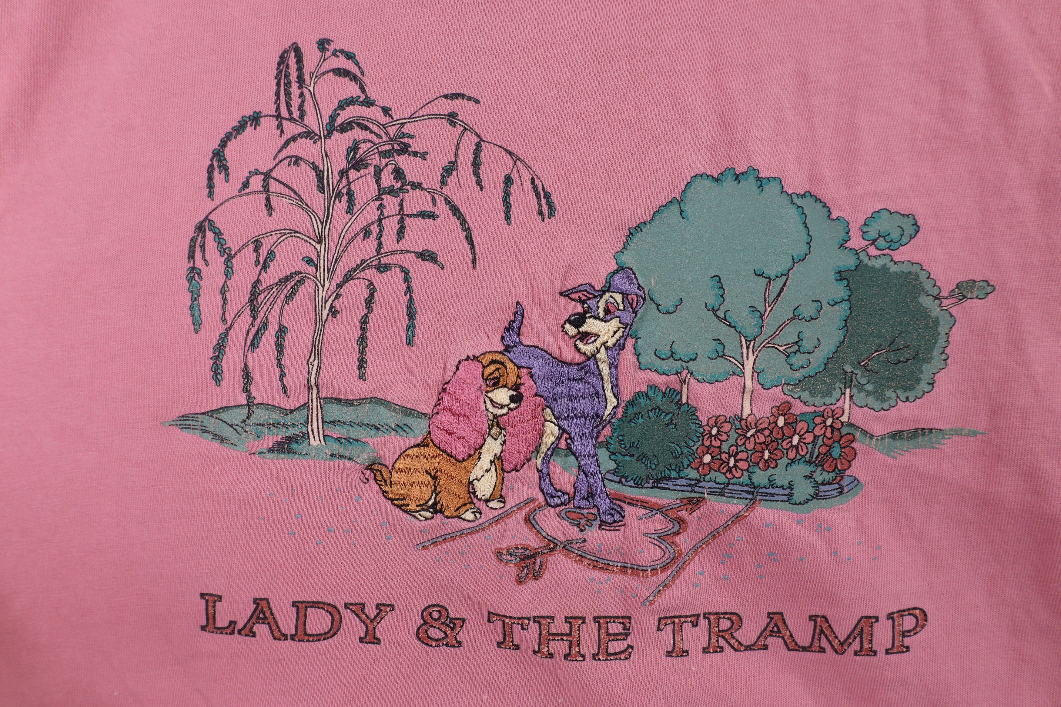 Disney × Vintage Vintage 90s Disney Lady & The Tramp Movie T-Shirt USA Size M / US 6-8 / IT 42-44 - 4 Thumbnail