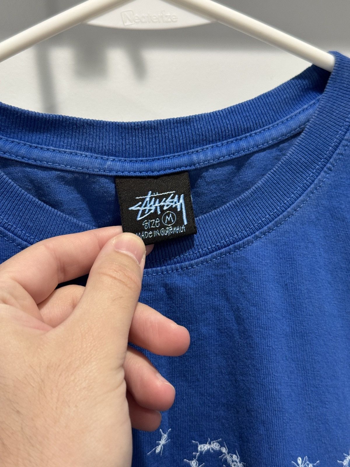 Stussy Stussy Mens Pigment Dyed Ants Blue Tee Size M Medium Size US M / EU 48-50 / 2 - 6 Thumbnail