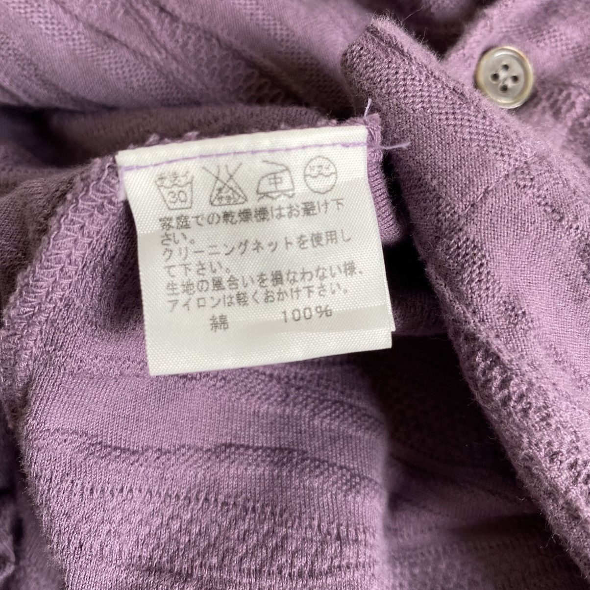 Issey Miyake Plantation Lavender Textured Stand Collar Shirt Size M / US 6-8 / IT 42-44 - 8 Thumbnail