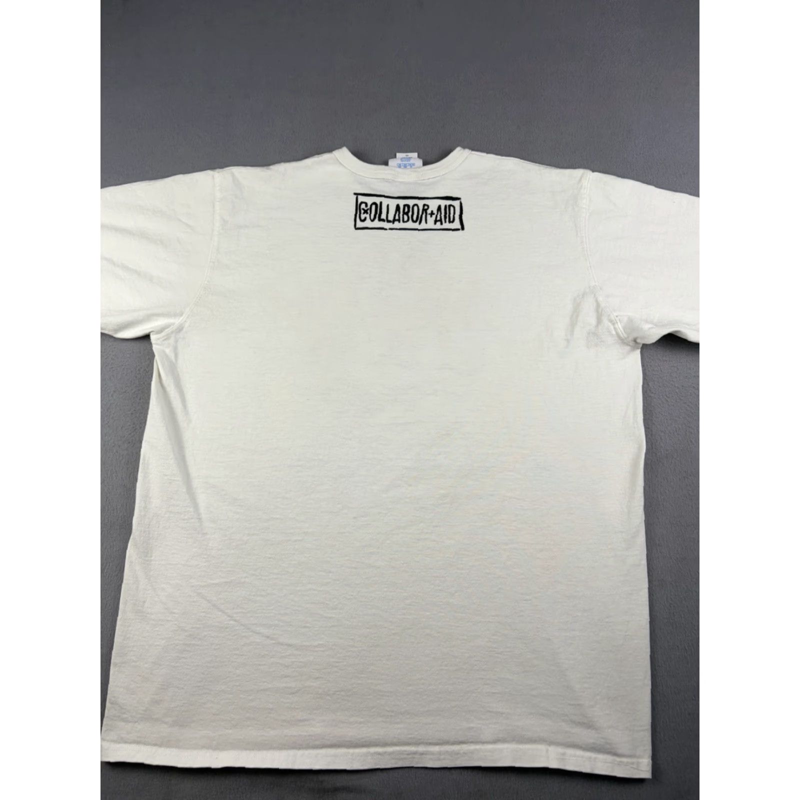 Champion Champion T-Shirt Men XL White 100% Cotton Basketball Collabor+Aid Crew Neck Short Sleeve Regular Sports All Seasons Images Included Size US XL / EU 56 / 4 - 4 Thumbnail