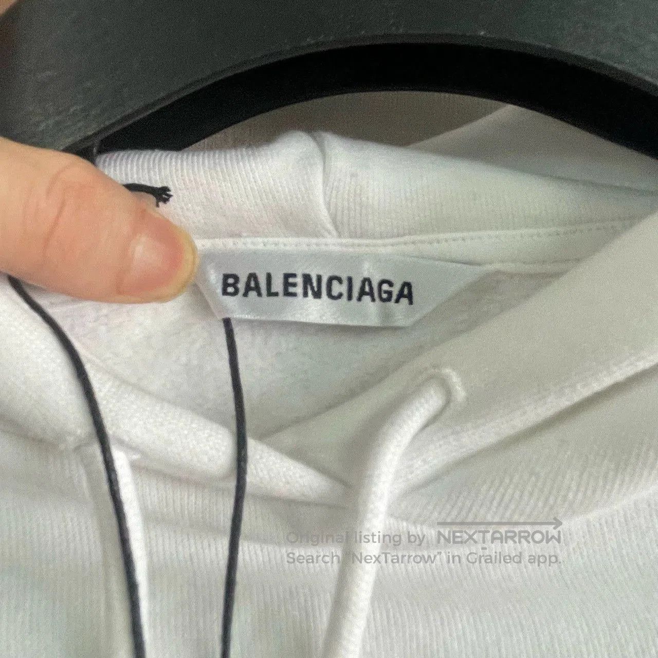 Balenciaga balenciaga logo printed white hoodie xs. Size XS / US 0-2 / IT 36-38 - 3 Thumbnail