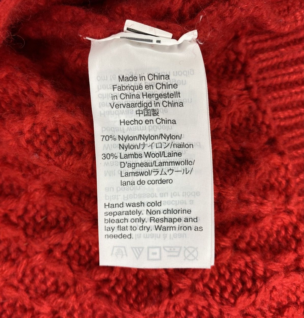 J.Crew J Crew Sweater Lambswool Blend Cable Knit Red Pom Pom Size S / US 4 / IT 40 - 3 Thumbnail