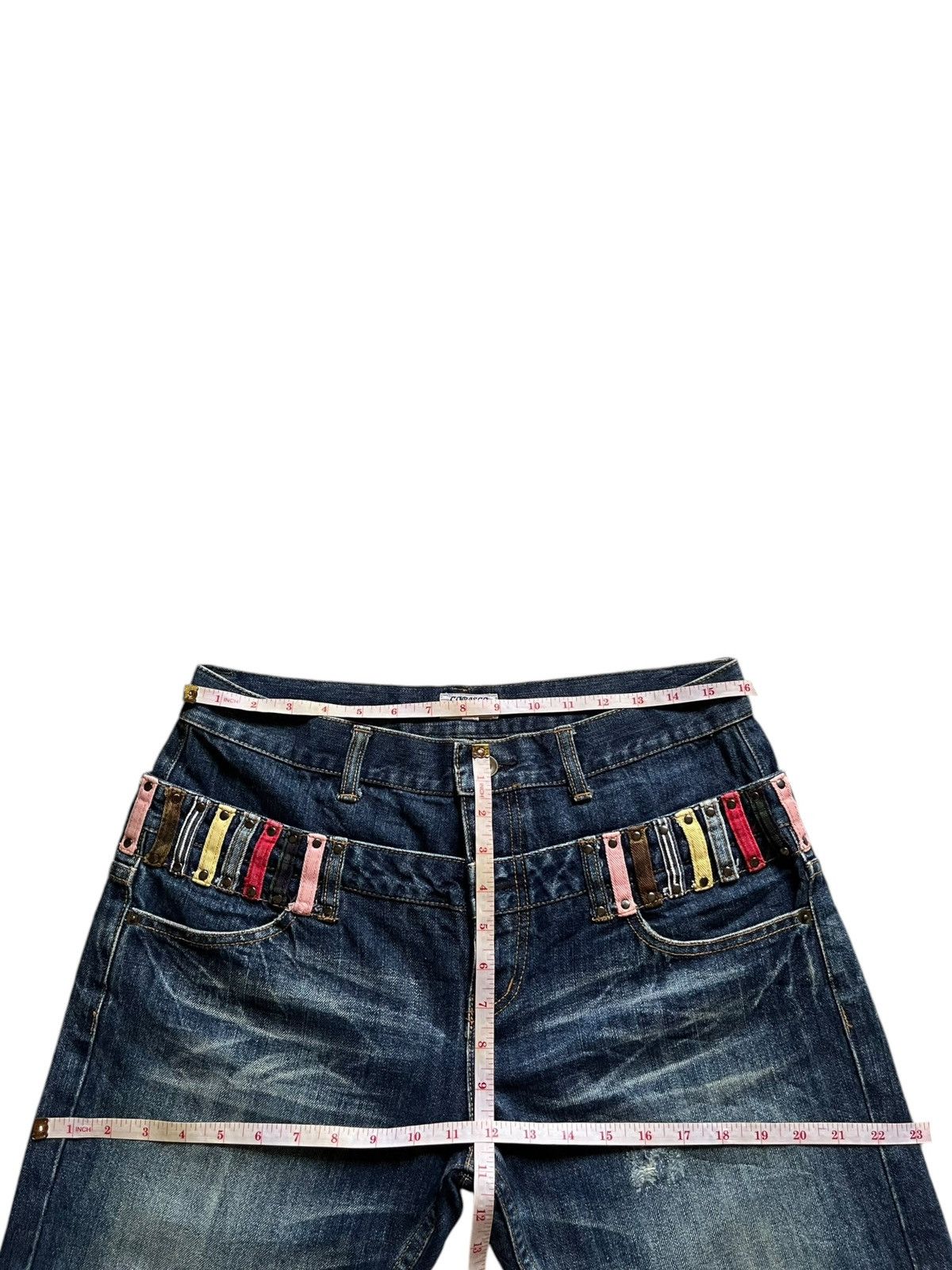 Japanese Brand Vintage Japanese Brand Double Waisted Jean Shorts Jorts Size US 32 / EU 48 - 12 Thumbnail