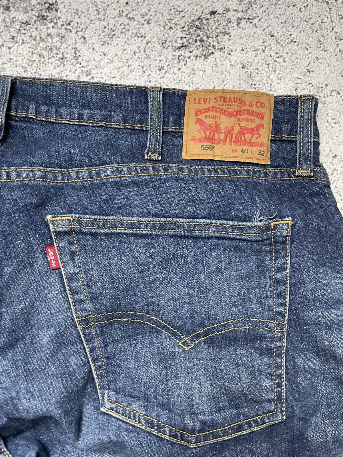 Levi's Levi’s 559 Faded Accent Dark Blue Washed Jeans Size US 41 - 5 Thumbnail