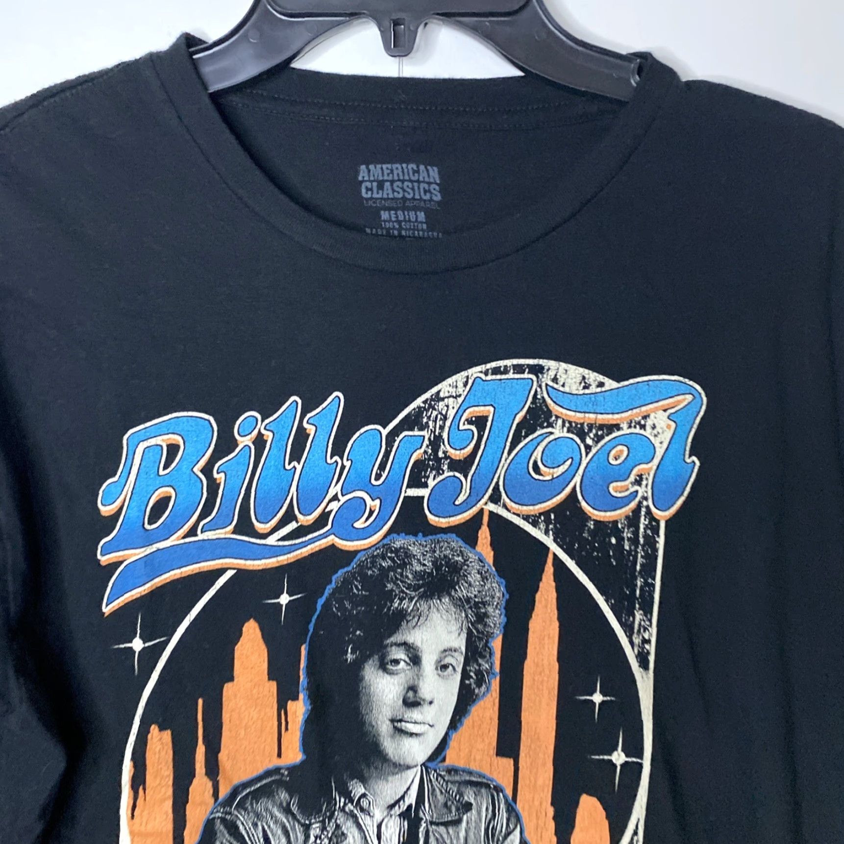 Vintage American Classics Billy Joel T Shirt Mens M Black Short Sleeve Licensed Concert Band Tee Piano Man Shirt Size US M / EU 48-50 / 2 - 5 Thumbnail