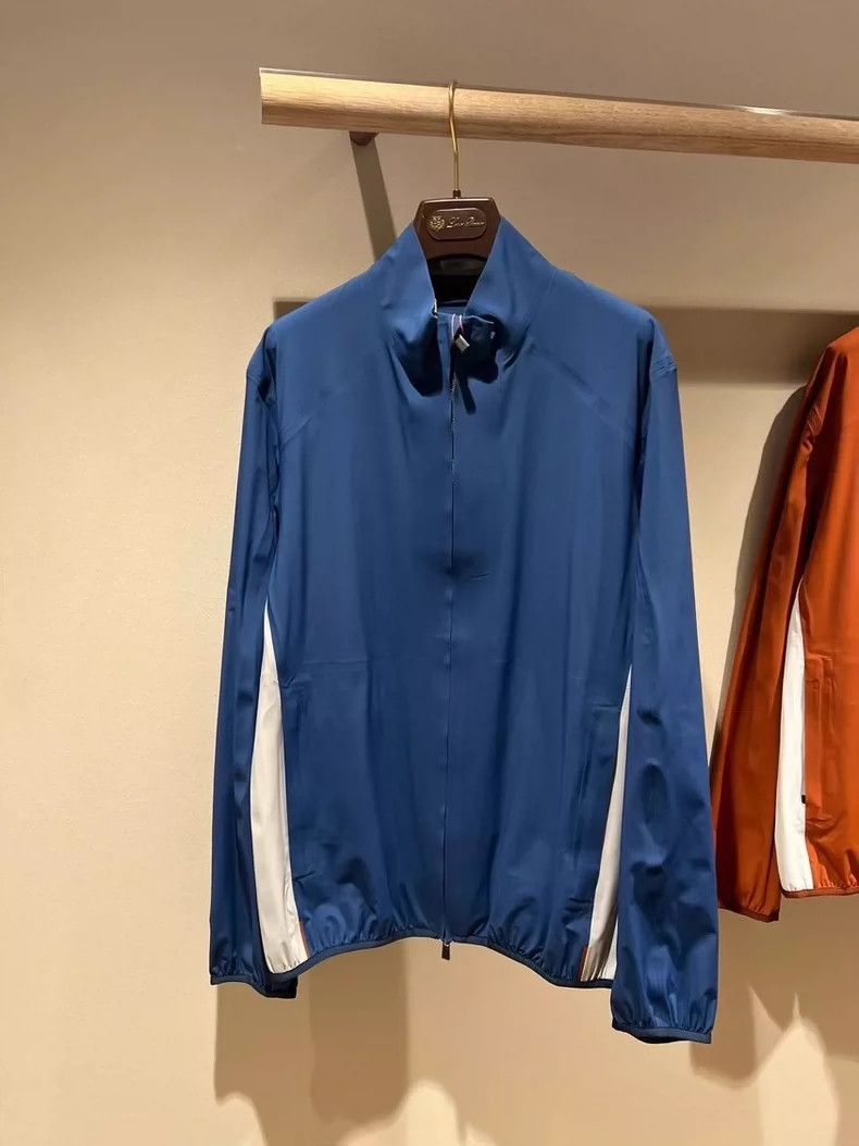 Loro Piana blue men's bomber jacket by loro piana - dmc Size US M / EU 48-50 / 2 - 1 Thumbnail