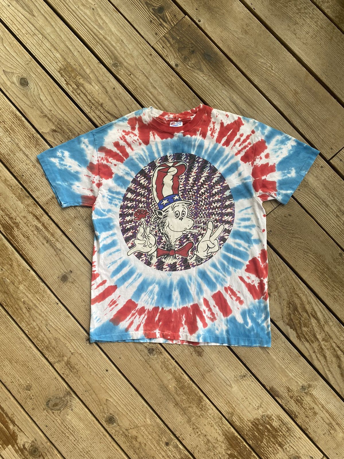 Grateful Dead Vintage Grateful Dead Dr. Seuss Smoking Joint Tour Tee Size US L / EU 52-54 / 3 - 1 Thumbnail
