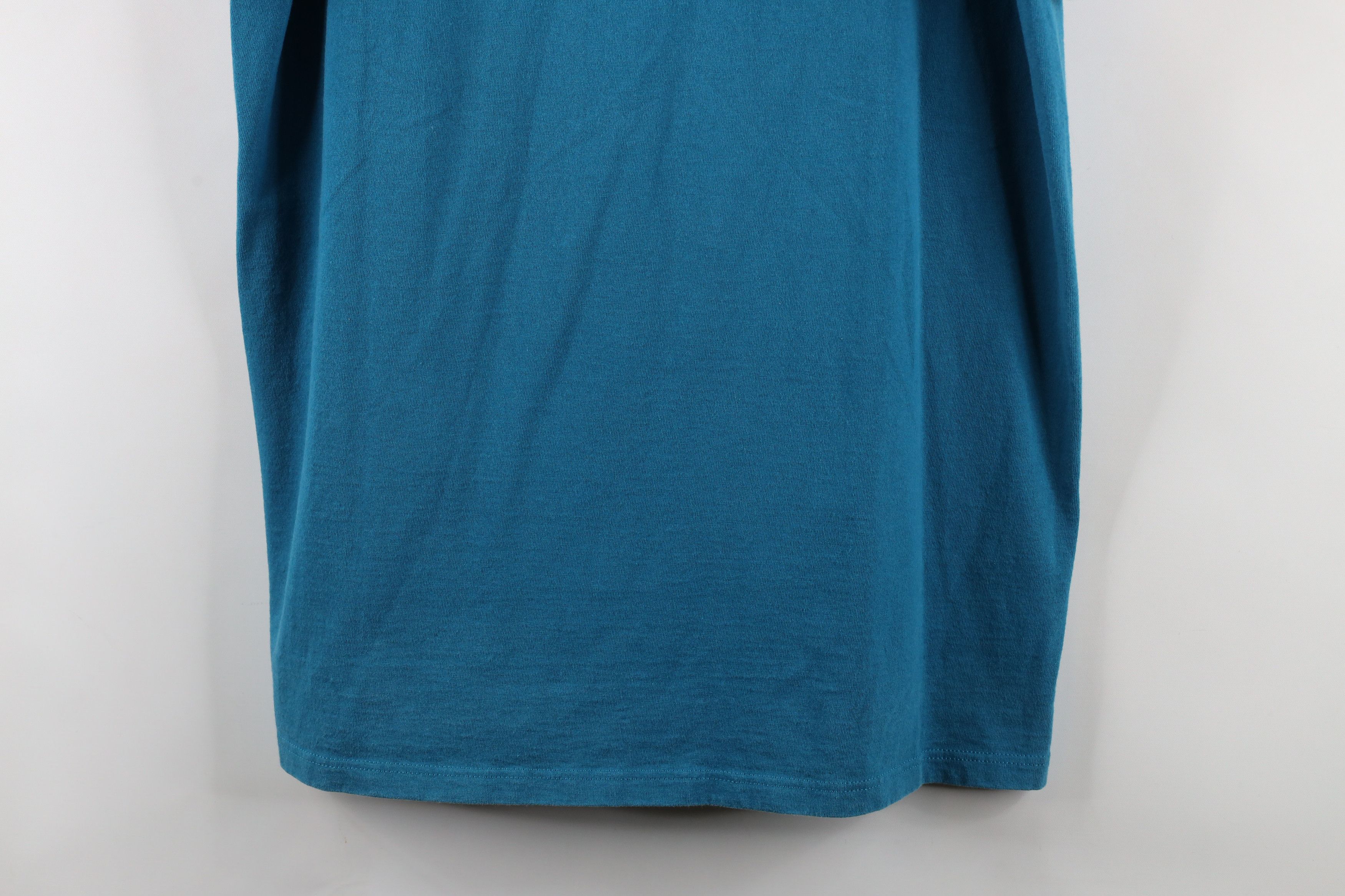 Russell Athletic × Vintage Vintage 90s Russell Athletic Heavyweight T-Shirt Teal USA Size US L / EU 52-54 / 3 - 3 Thumbnail