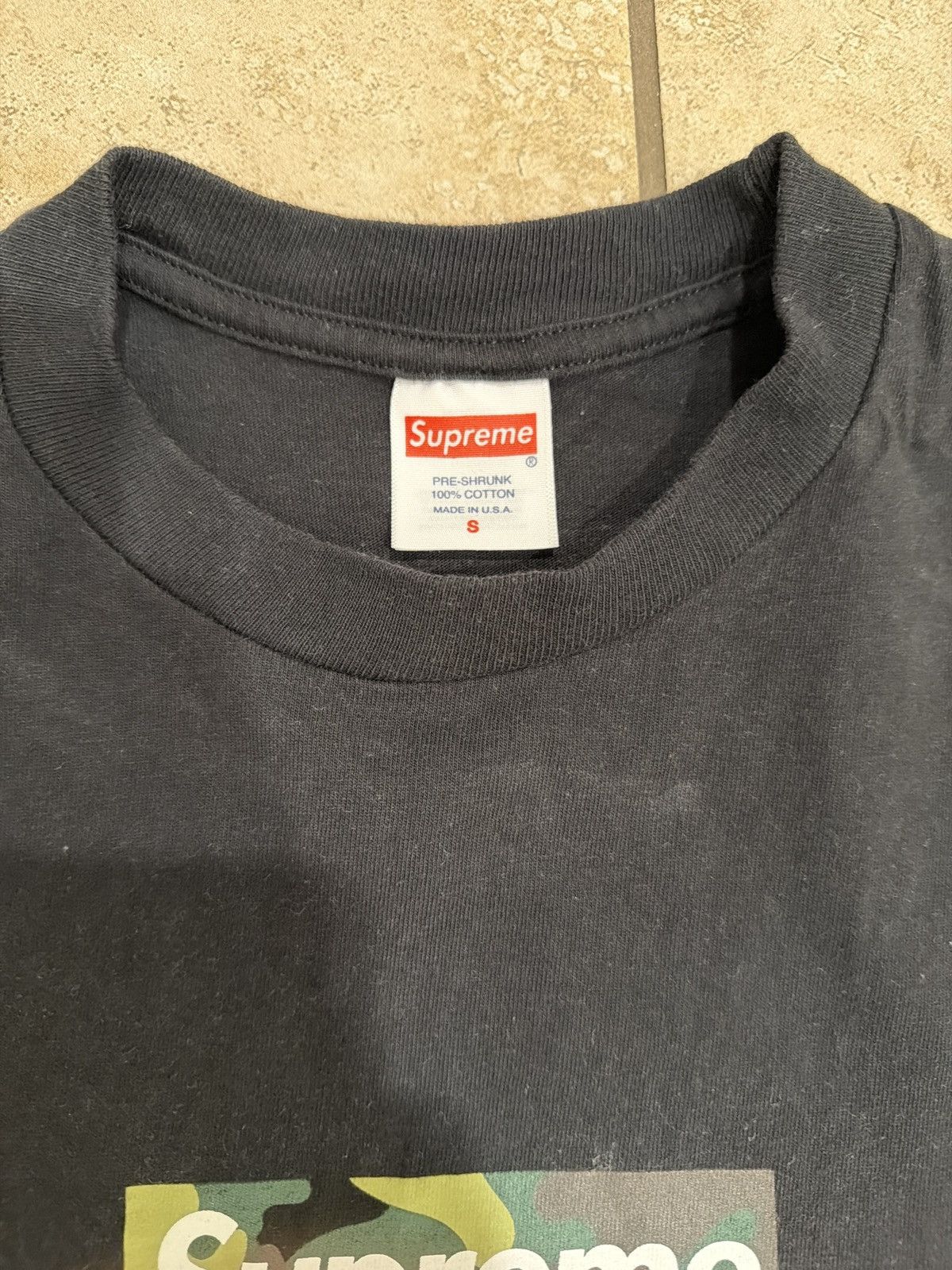 Supreme Supreme Camo Box Logo T-Shirt Black Size S Size US S / EU 44-46 / 1 - 2 Thumbnail