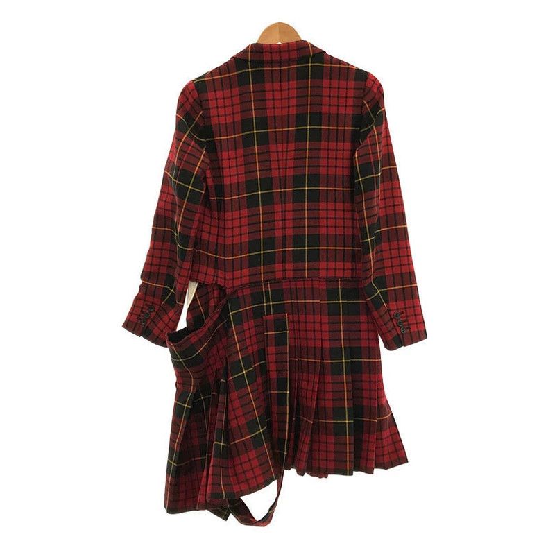 Comme des Garcons Comme des Garcons Red retro plaid split design long suit j Size S / US 4 / IT 40 - 3 Thumbnail