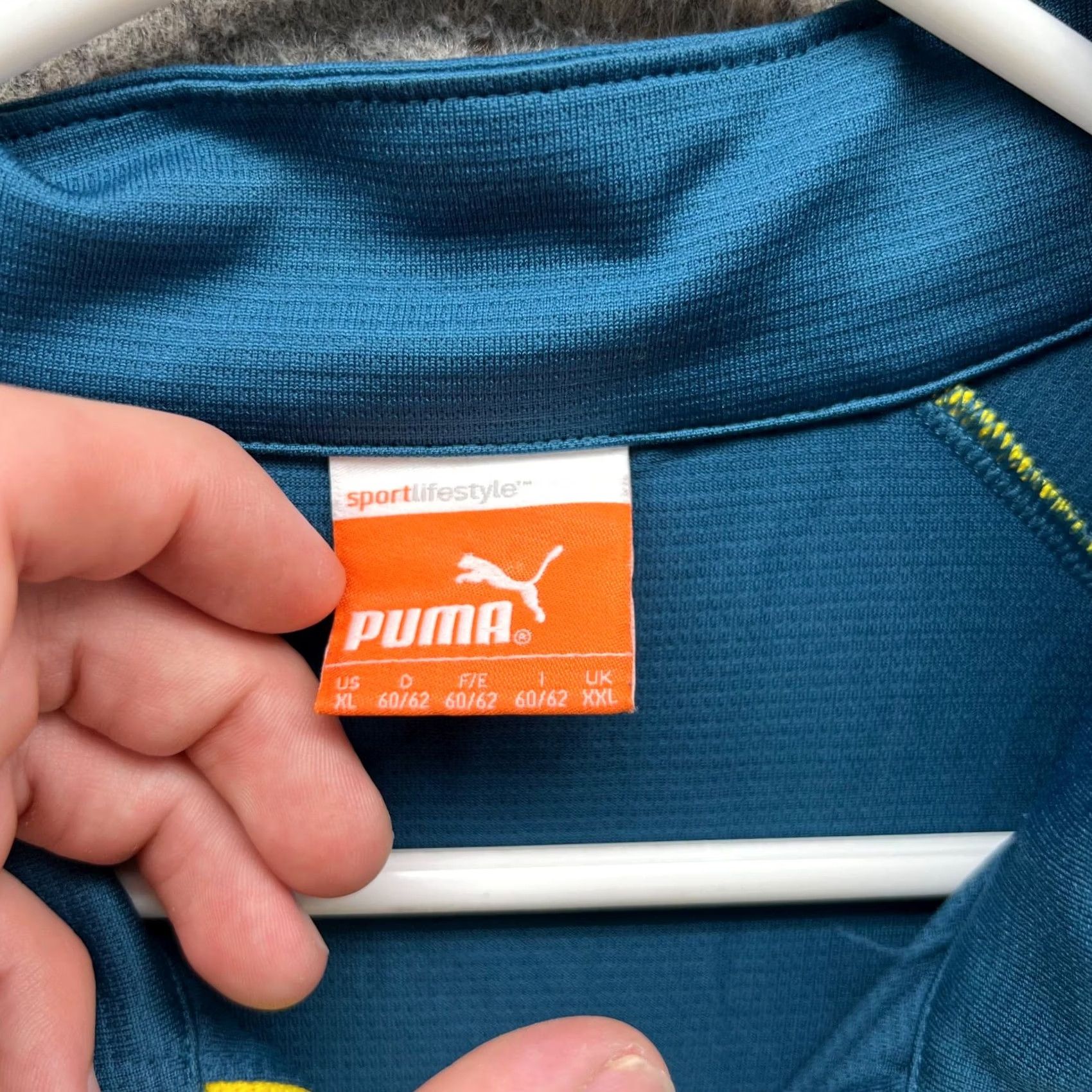 Puma PUMA Sweatshirt Mens XL Blue Quarter Zip Long Sleeve Pullover Athletic Tee Knit Mock Neck Logo Sweatshirt Pullover 1/4 Zip Sports Regular Fit Mens Size US XL / EU 56 / 4 - 6 Thumbnail