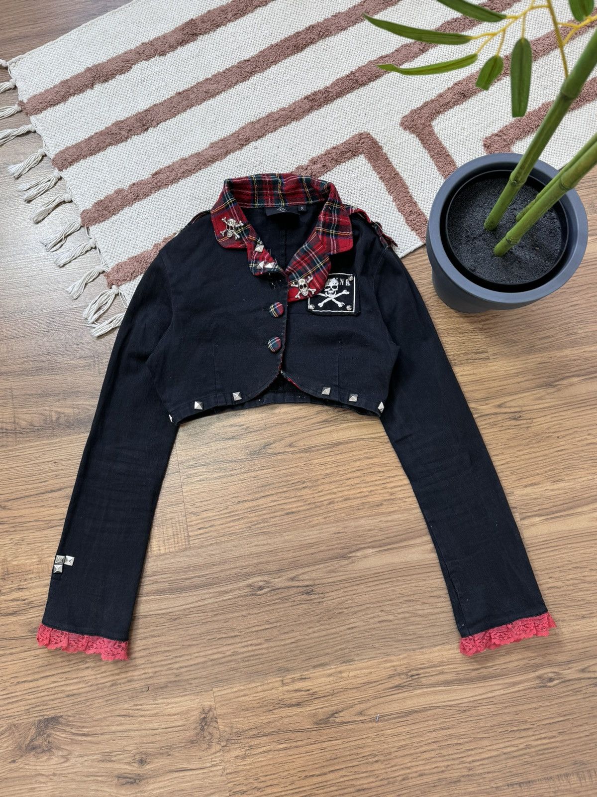 Vintage VINTAGE XS PUNK 2000s CROP JACKET Size M / US 6-8 / IT 42-44 - 1 Thumbnail