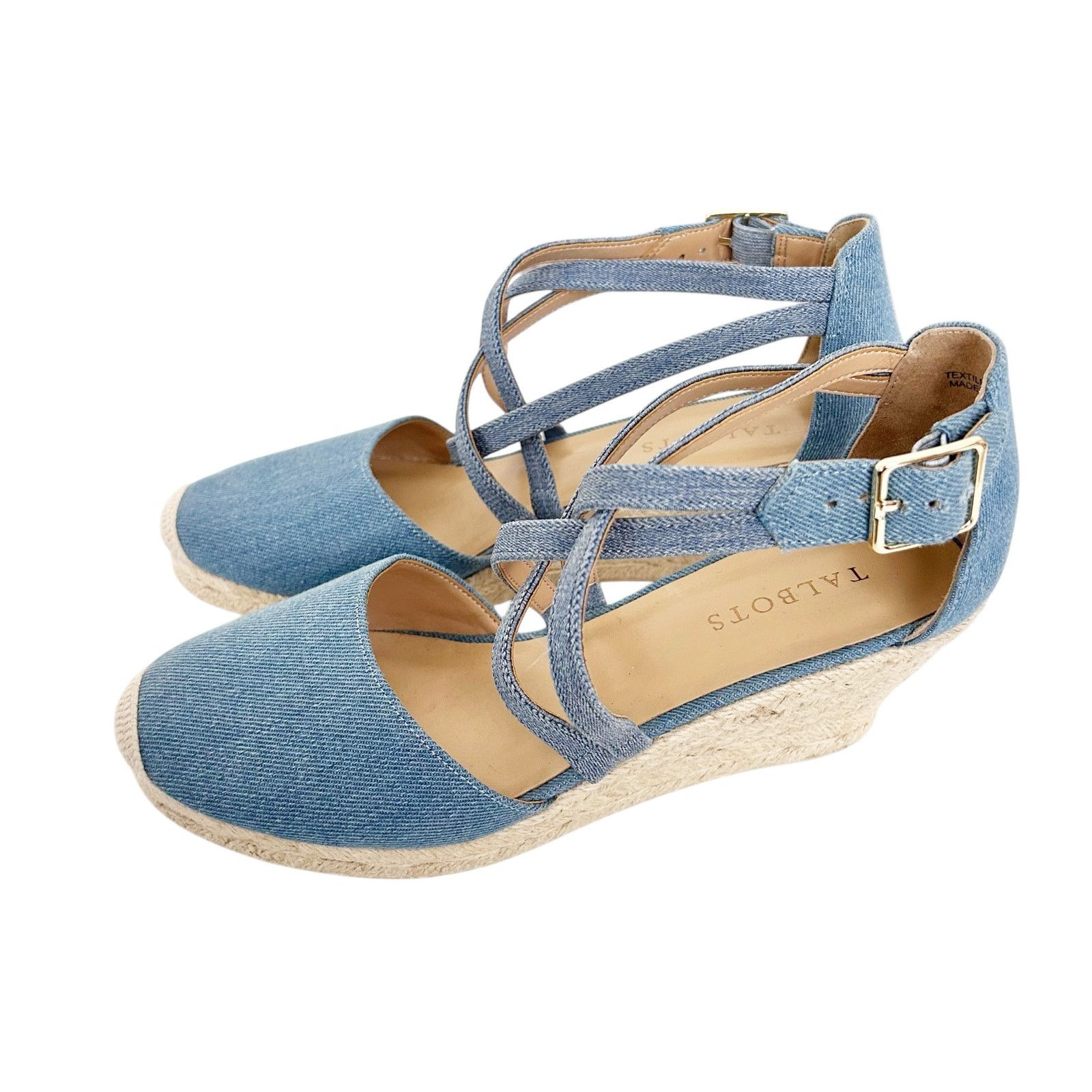 Other Talbots Denim Espadrille Wedges Sz 8 Size US 8 / IT 38 - 4 Thumbnail