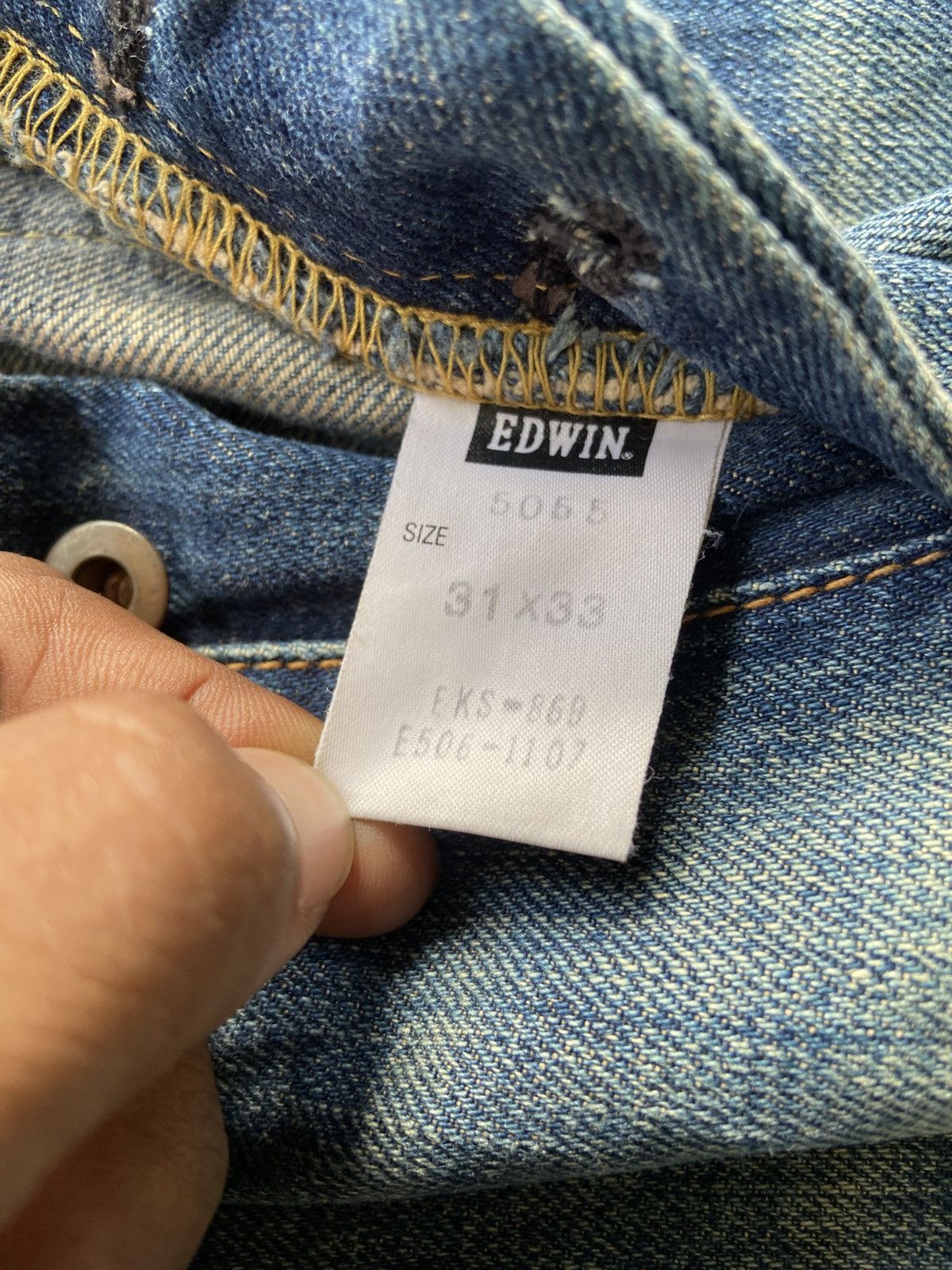 Edwin 1990s Edwin 505S - Vintage Ripped Selvedge Denim Pants Size US 31 - 8 Thumbnail