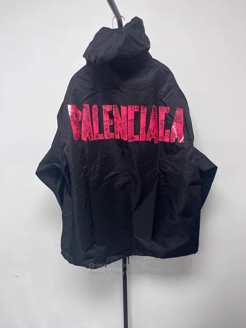 Balenciaga Balenciaga Letter Hooded Single-Breasted Long Sleeve Windb Size US M / EU 48-50 / 2 - 1 Thumbnail