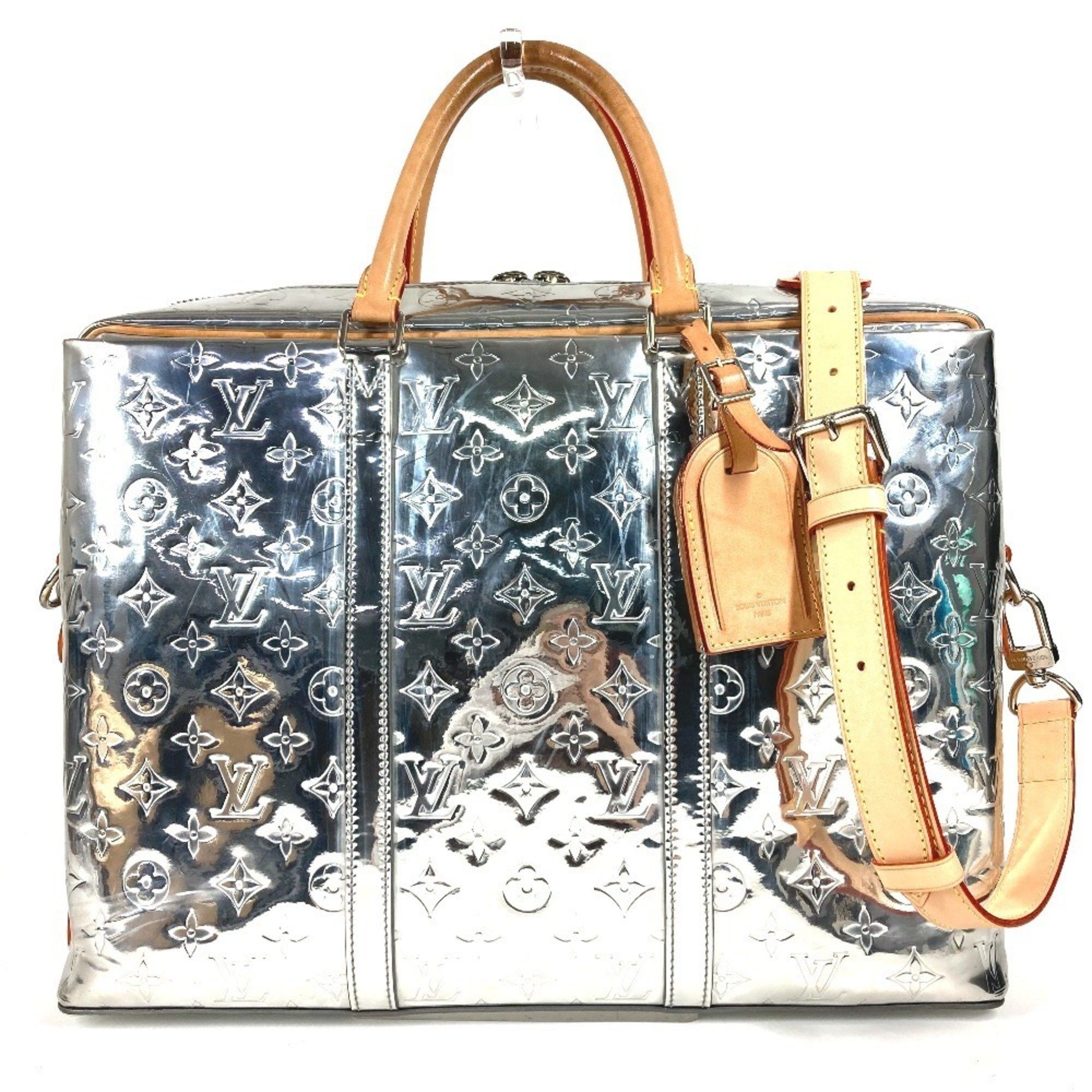 LOUIS VUITTON M58755 Monogram Mirror Neo PDV Porte-Document Voyage Handbag 2-Way Bag Shoulder Business Leather Men's and Women's Silver
