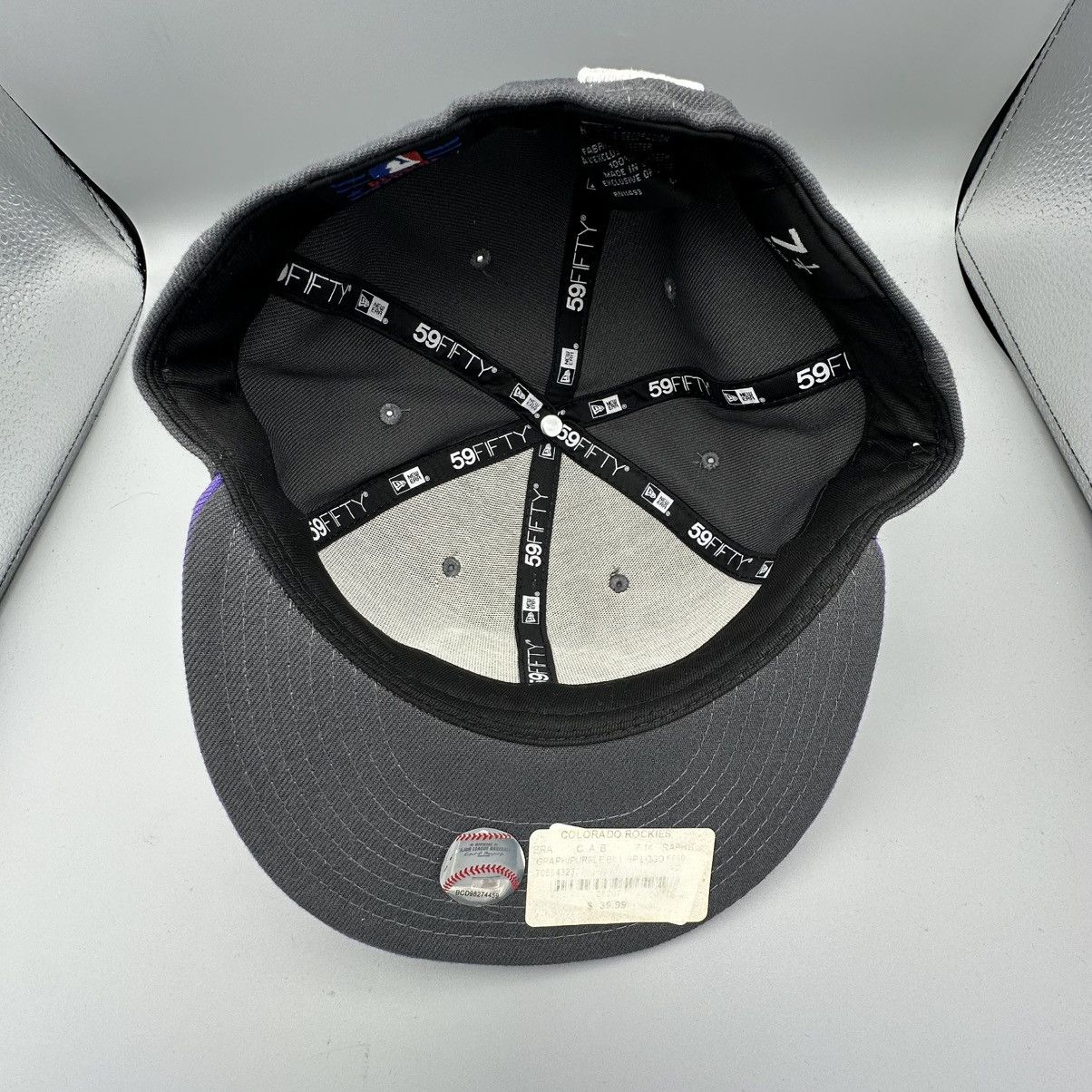 New Era Colorado Rockies New Era 59FIFTY Fitted Hat 7 1/4 Gray Size ONE SIZE - 7 Thumbnail