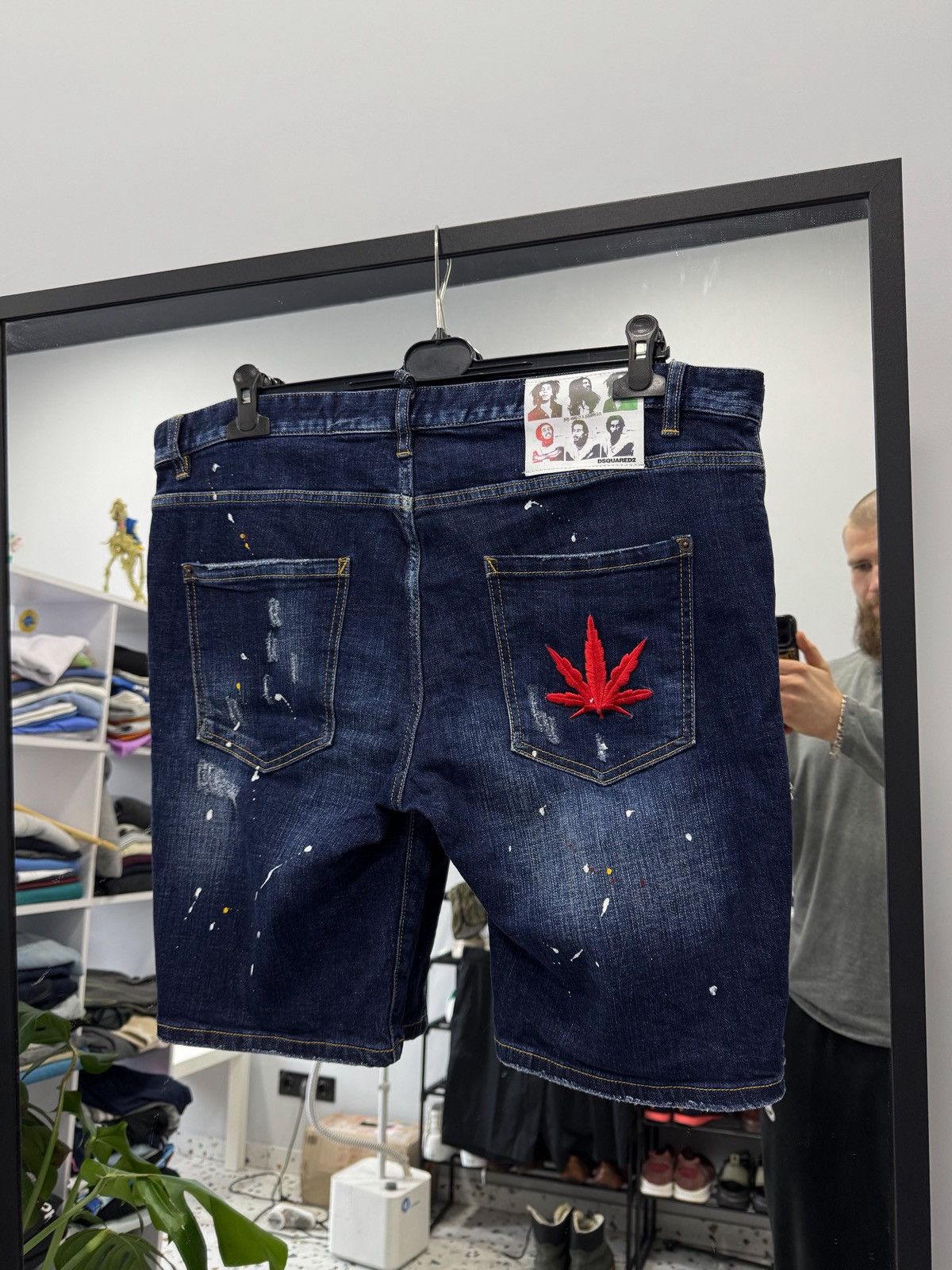 Dsquared2 Dsquared2 x Bob Marley distressed denim shorts size 54 Size US 38 / EU 54 - 4 Thumbnail