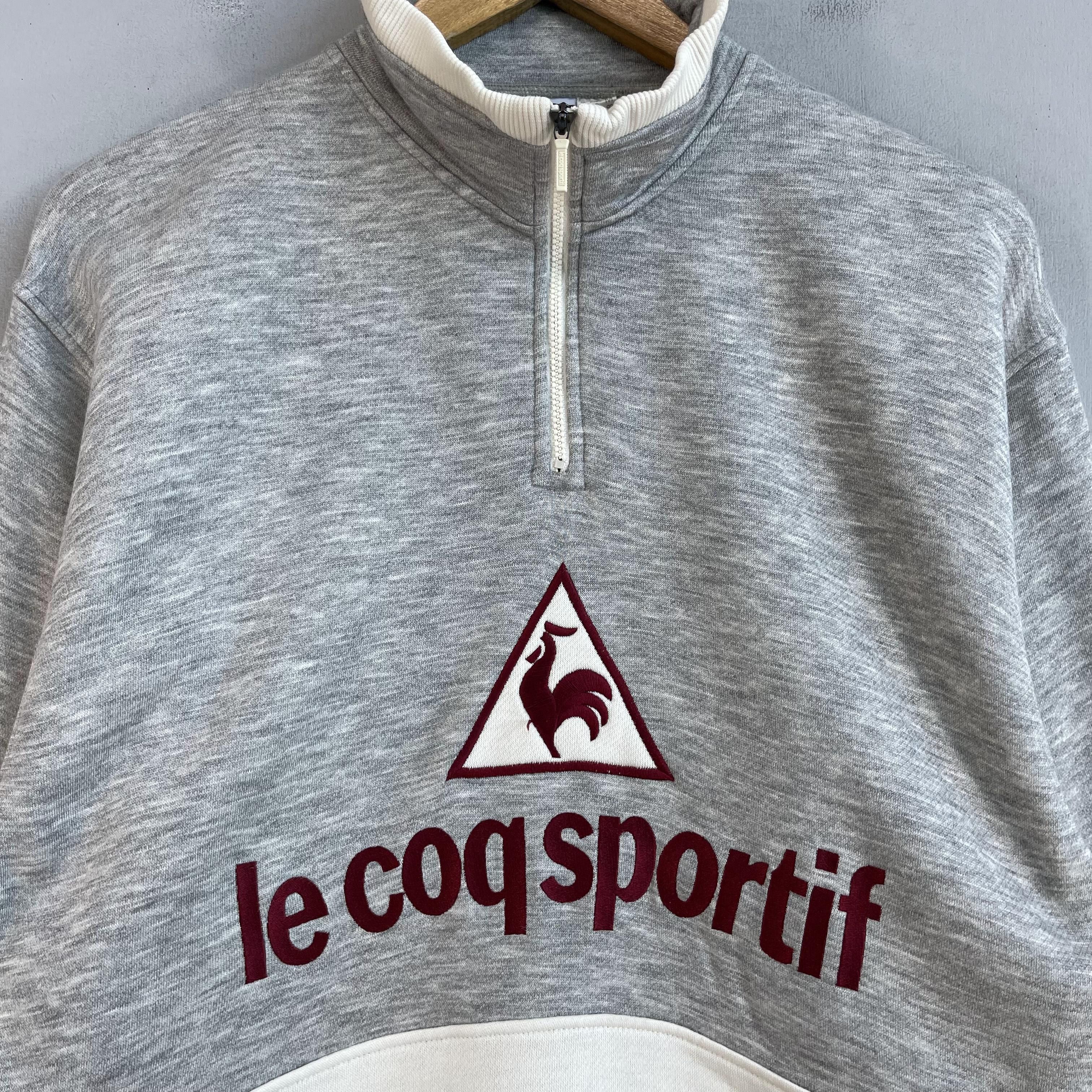 Le Coq Sportif × Vintage LE COQ SPORTIF Spellout Embroidery Half Zipper Sweatshirt Size US M / EU 48-50 / 2 - 2 Thumbnail