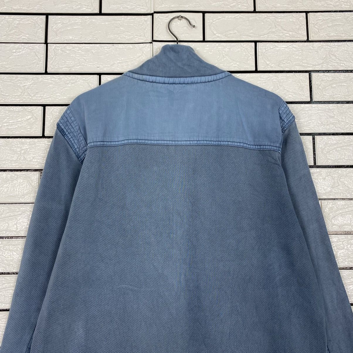 Japanese Brand Vintage Indigo Sweatshirt Half Button Fat Face Size US L / EU 52-54 / 3 - 11 Thumbnail