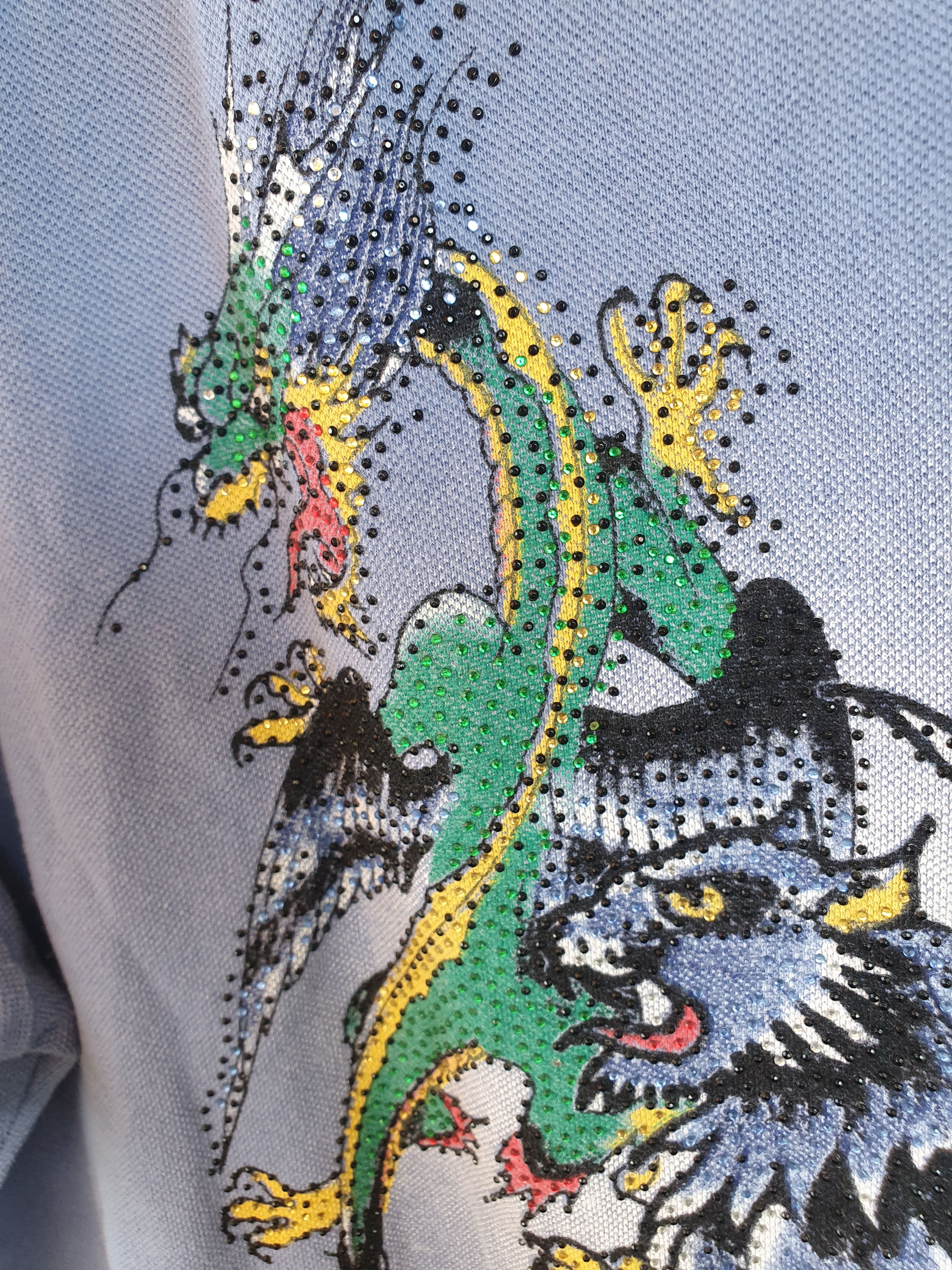 Christian Audigier × Ed Hardy Ed Hardy by Christian Audigier Polo Vtg Y2K Double Sided XXL Size US XXL / EU 58 / 5 - 14 Thumbnail