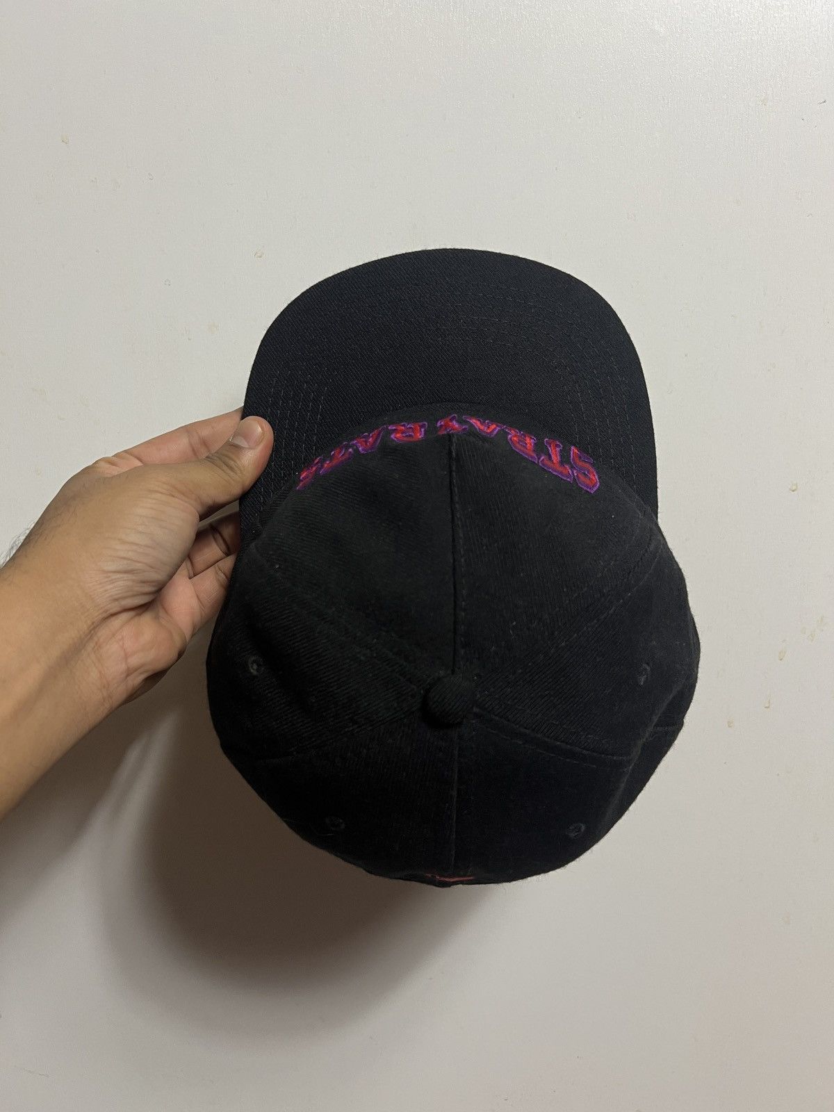 Stray Rats Stray Rats Two Tone College Arch Hat Black Red Size ONE SIZE - 5 Thumbnail