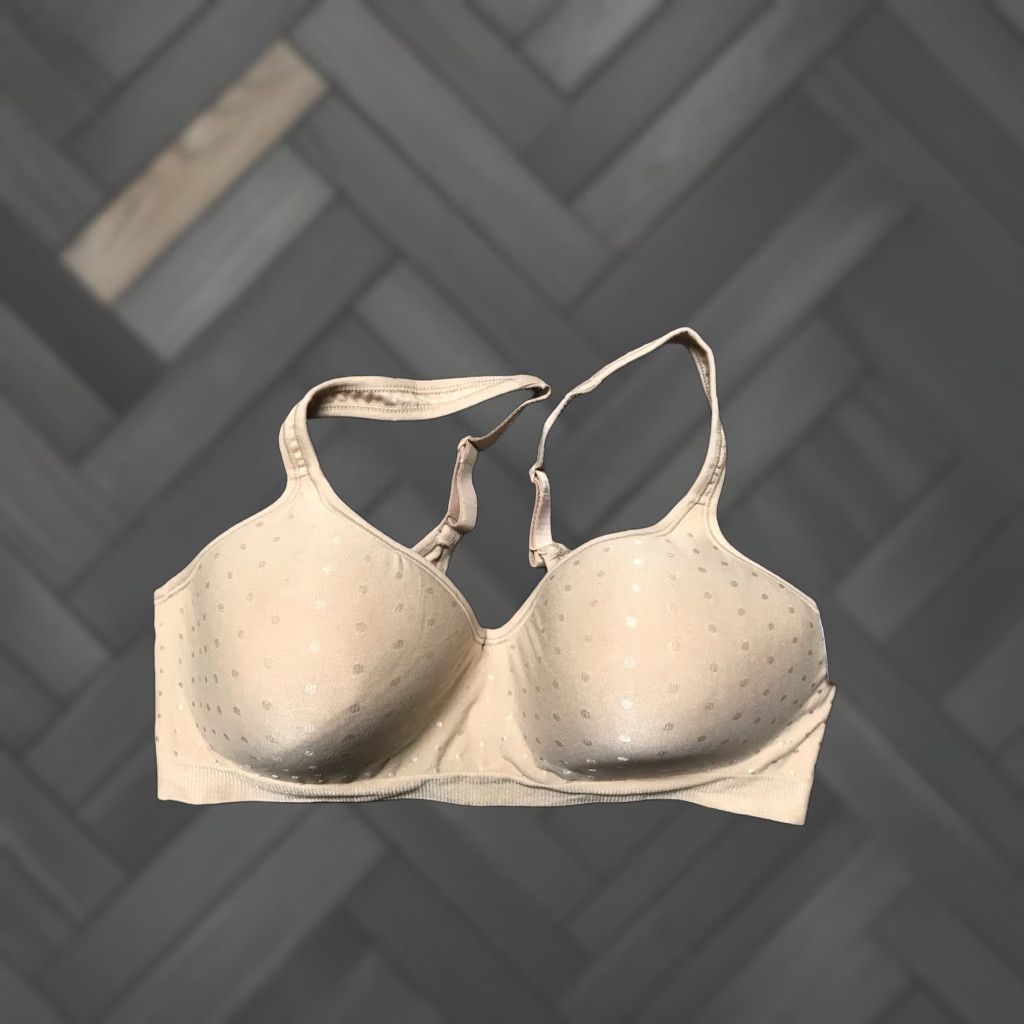 Vintage BALI Cool Comfort Bra Beige Polka Wire Free 40C Nwt 40C Bali Full Coverage Womens Bra Adjustable Strap Hook & Eye Neckline 3820 Size ONE SIZE - 1 Thumbnail