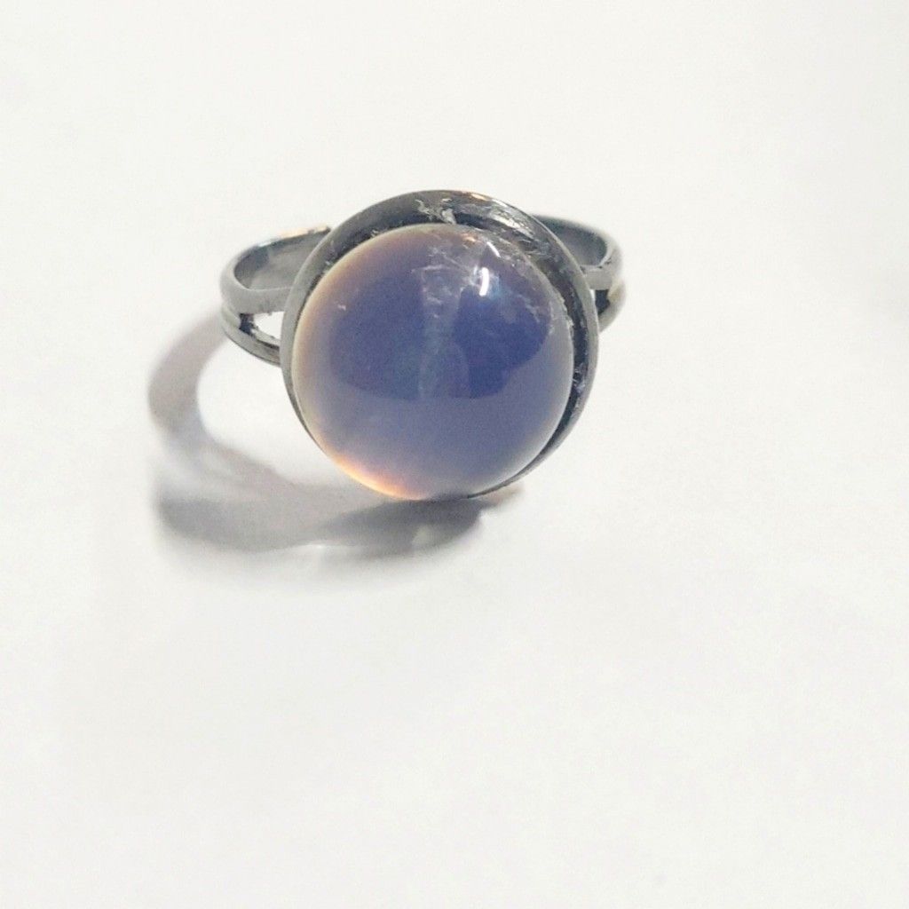 Handmade Hand crafted adjustable color changing mood ring Size ONE SIZE - 5 Thumbnail