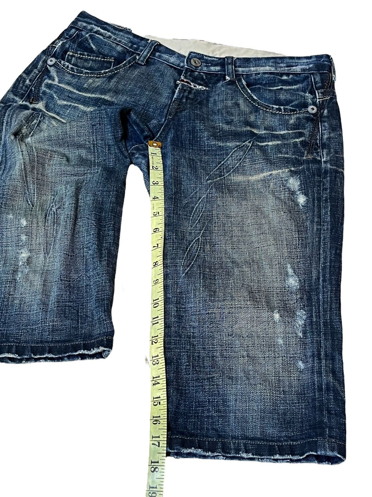 Marithe + Francois Girbaud SICK🔥MARITHE FRANCOIS GIRBAUD LOW RISE SHORT DENIM PANT Size US 32 / EU 48 - 17 Thumbnail