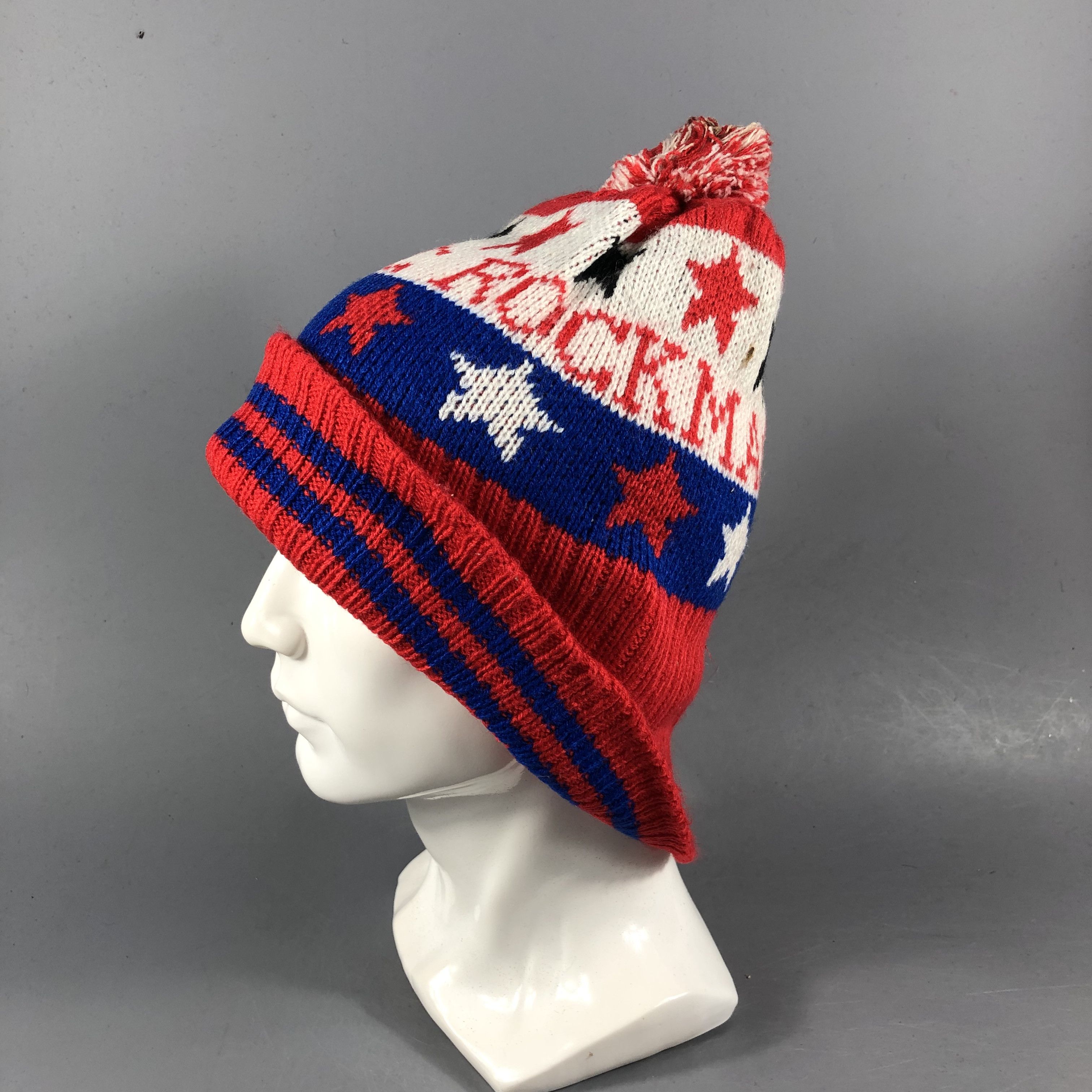 Vintage Magic Rock Slouchy Bobble Beanie Snowcap Snow Hat B1021 Size ONE SIZE - 2 Thumbnail