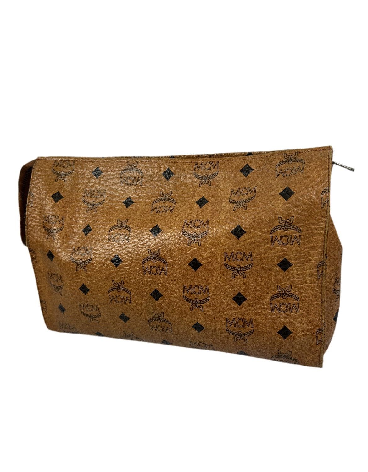 MCM MCM Cognac Leather Clutch Bag Size ONE SIZE - 2 Thumbnail